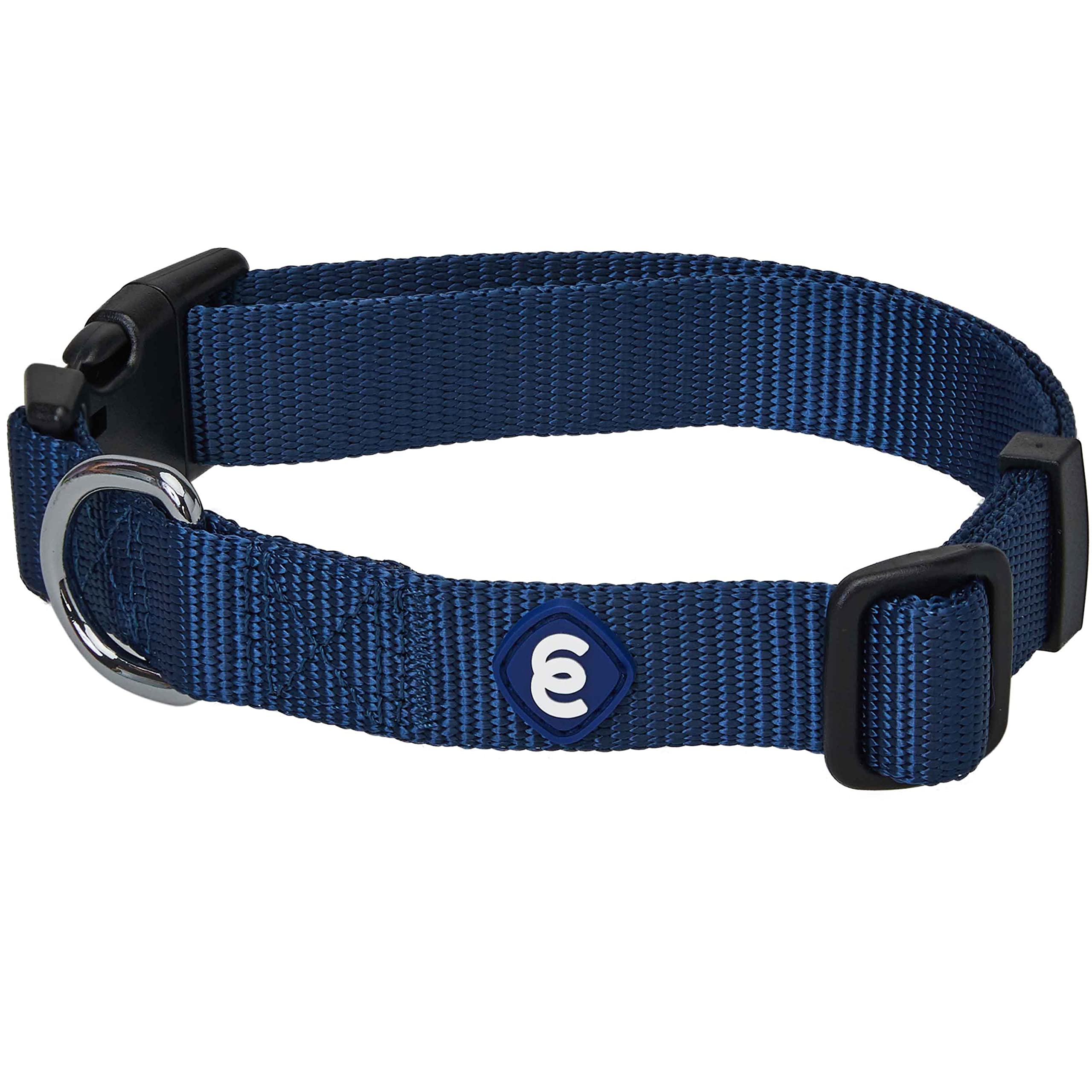 Blueberry Pet Essentials Dog Collar | Adjustable Girl Dog Collars For Medium Dogs | True Navy Puppy Collar | Classic Nylon Dog C