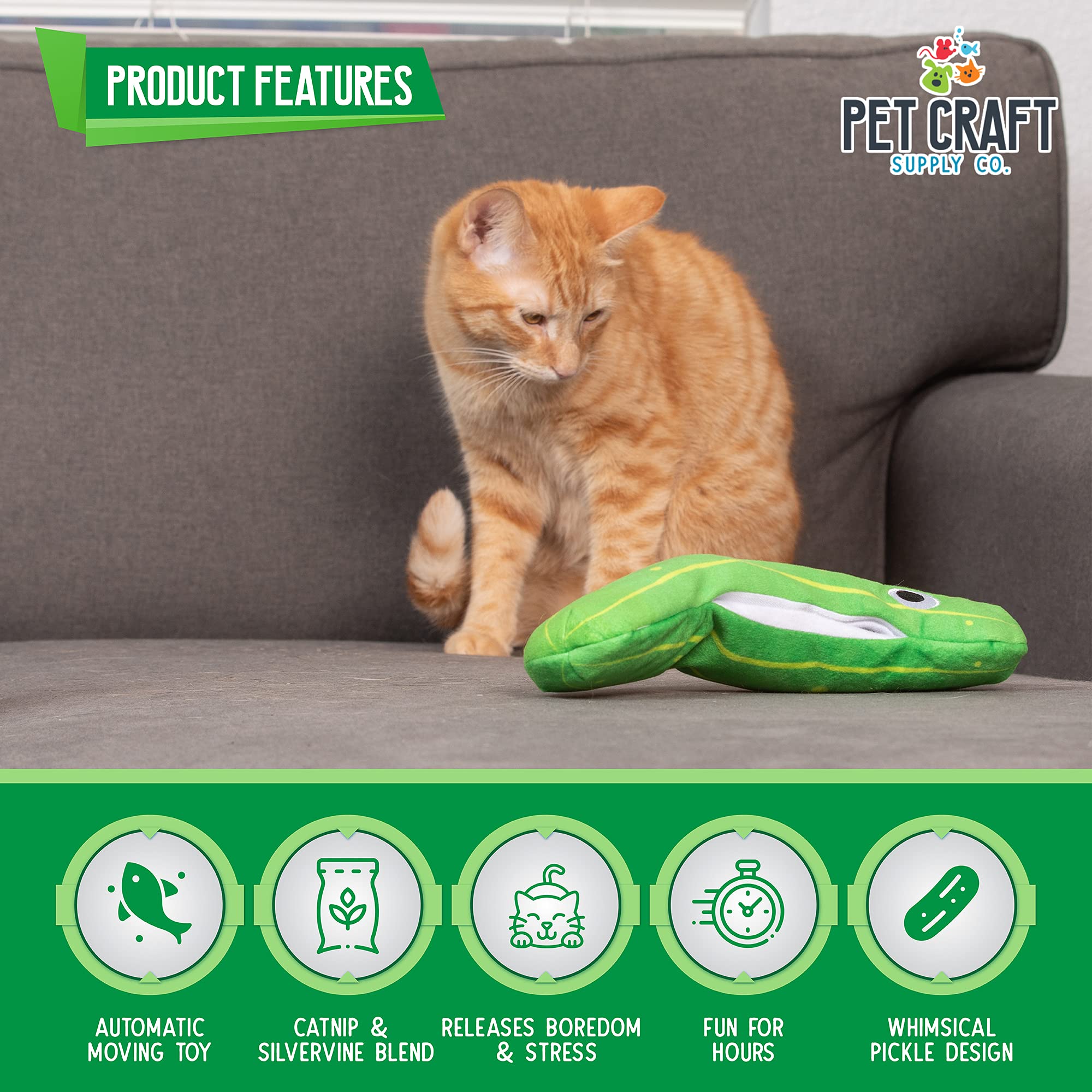 Pet Craft Supply Wiggle Pickle And Shimmy Shark Flipper Flopper Interactive Electric Realistic Flopping Wiggling Moving Fish Potent Catnip And Silvervine Cat Toy, Multi (8727)For All Breed Sizes.
