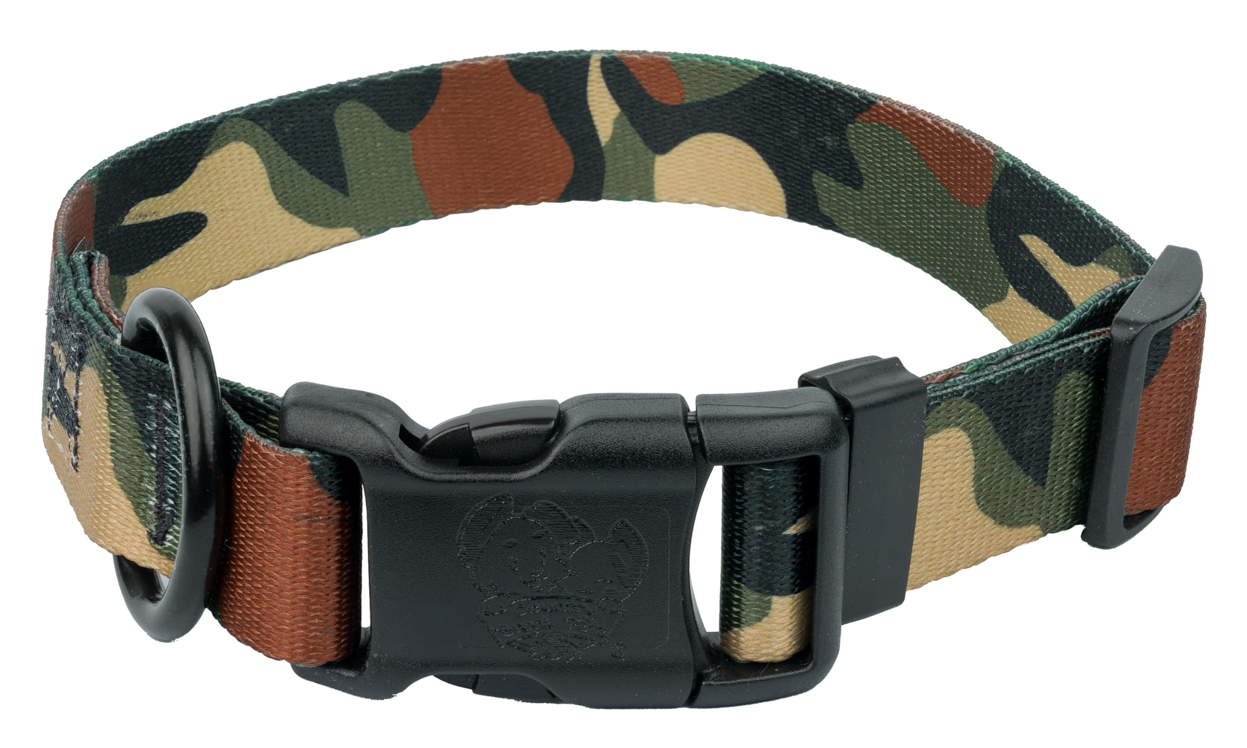 Country Brook Petz - Deluxe Woodland Camo Hd Dog Collar - Made In The U.S.A. - Camouflage Collection Featuring Rugged Designs (1