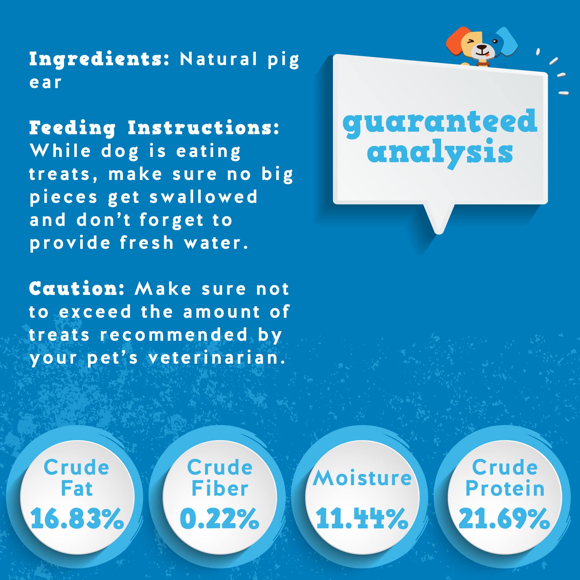 Jack & Pup Pig Ears Slivers (1lb) - Premium Natural Dog Chews, Pork Pig Ears, Healthy Dog Treats, Odor Free, Excellent Rawhide A