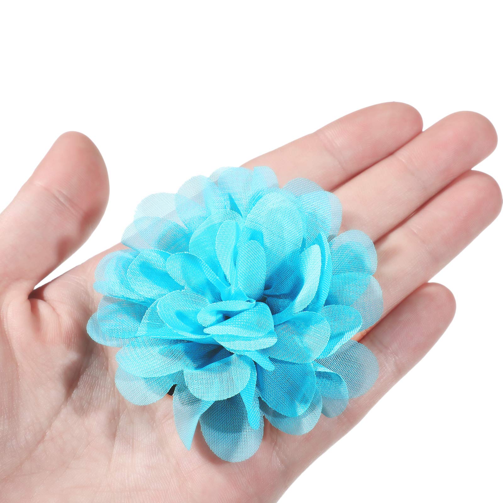 Willbond 30 Pieces Dog Collar Flowers Bulk Pet Flower Bow Ties Multi-Color Dog Charms Flower For Cat Puppy Dog Collar Grooming Accessories 30 Colors (7 Cm)