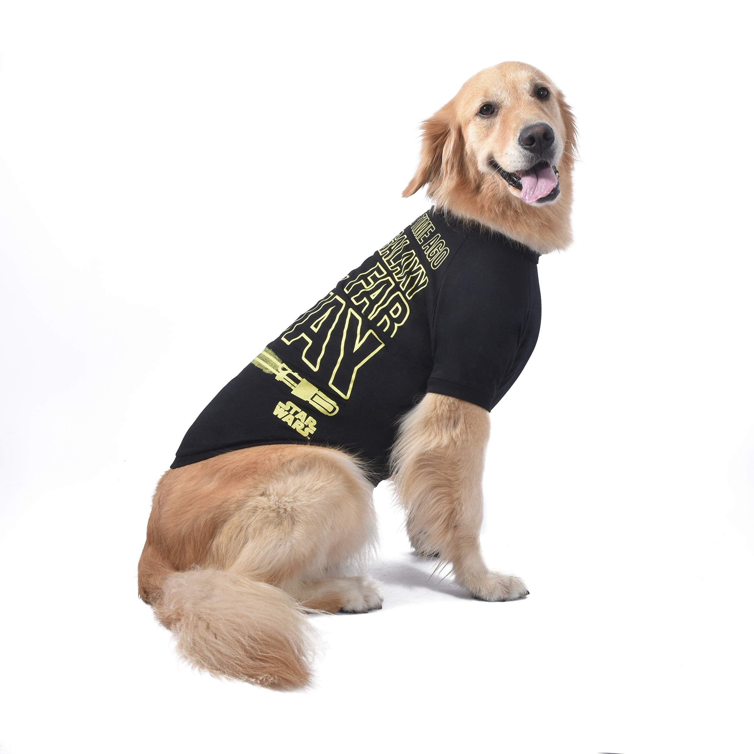 Star Wars For Pets Galaxy Far, Far Away Dog Tee - Black Star Wars Dog T-Shirt - Soft Dog Shirt, Large - Cute And Adorable Dog Cl