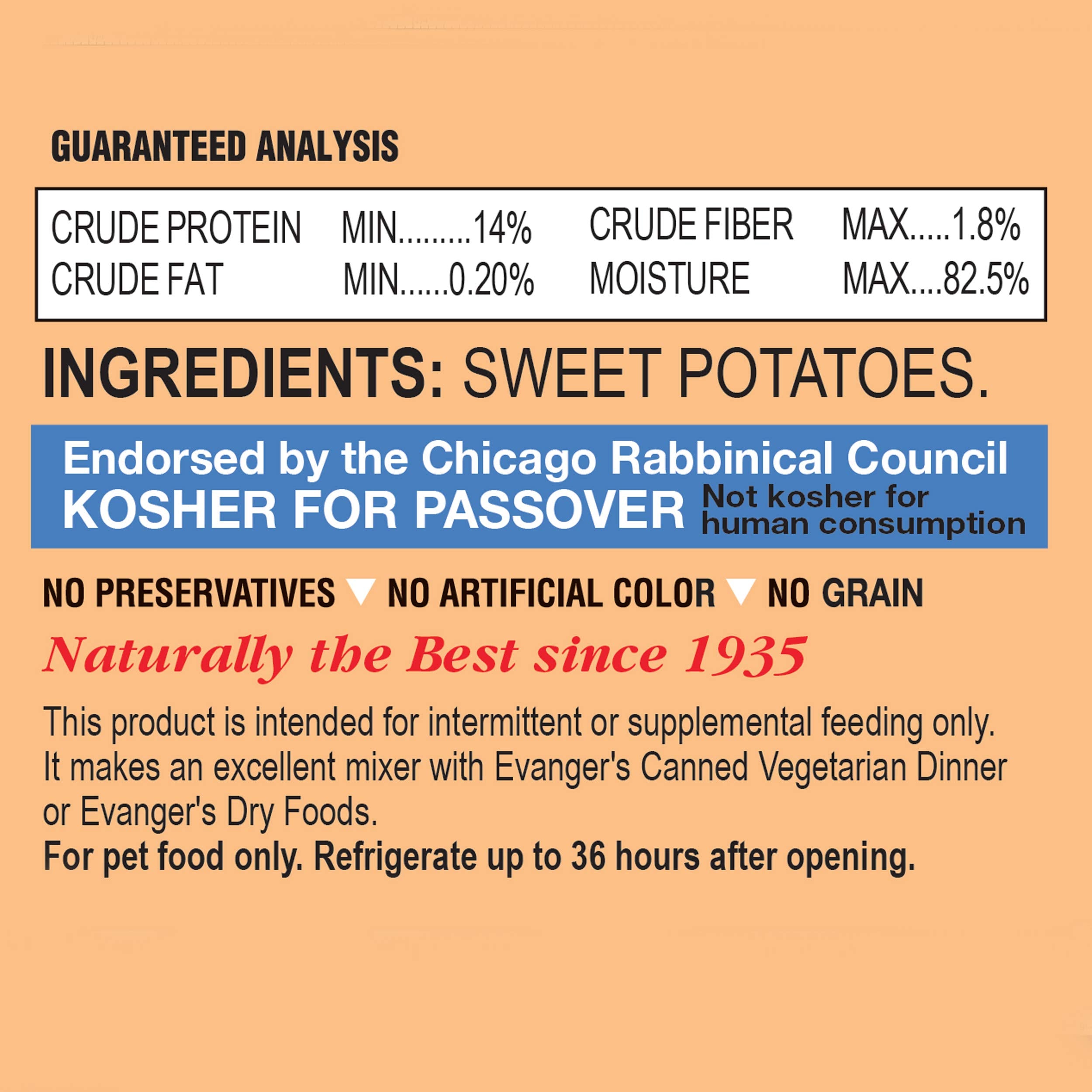 Evangers Complements Sweet Potato for Dogs & Cats - 24, 6 oz Cans
