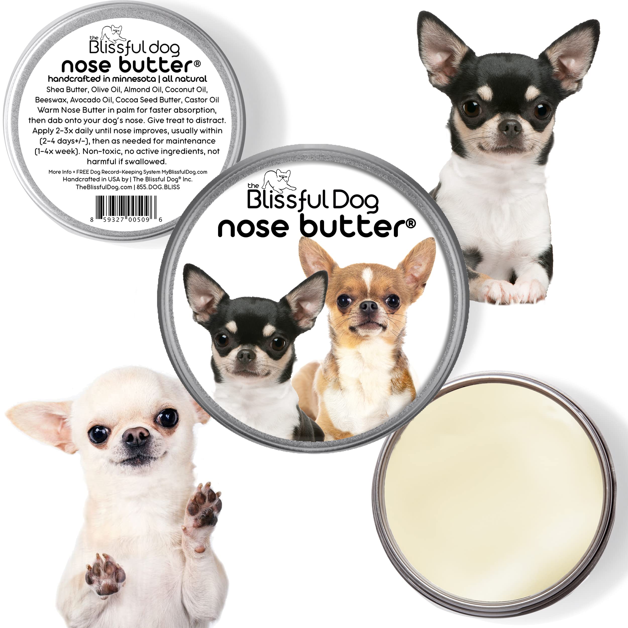 The Blissful Dog Smooth Coat Chihuahua Unscented Nose Butter, 0.50-Ounce