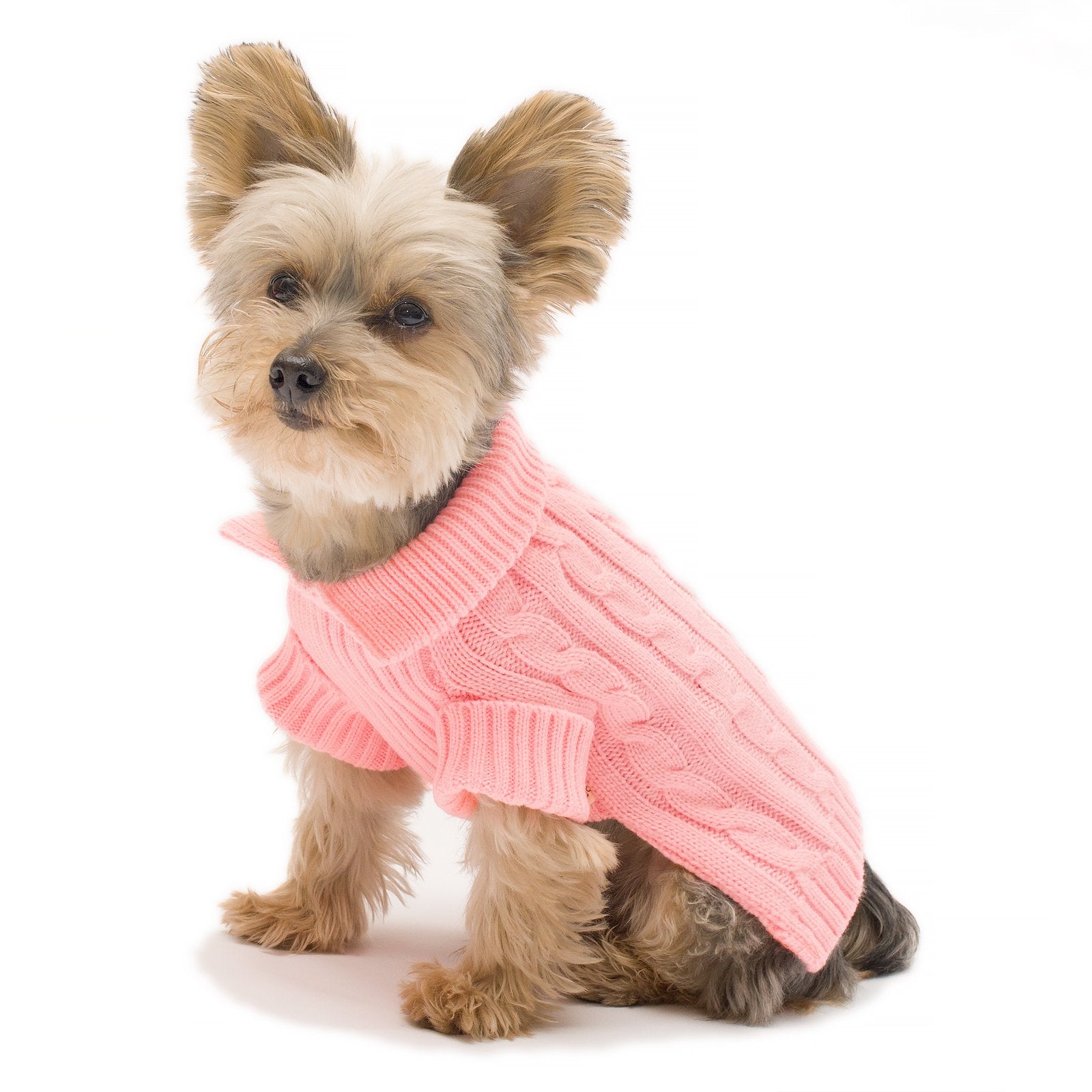 Stinky G Pink Aran Dog Sweater Size #12 Medium