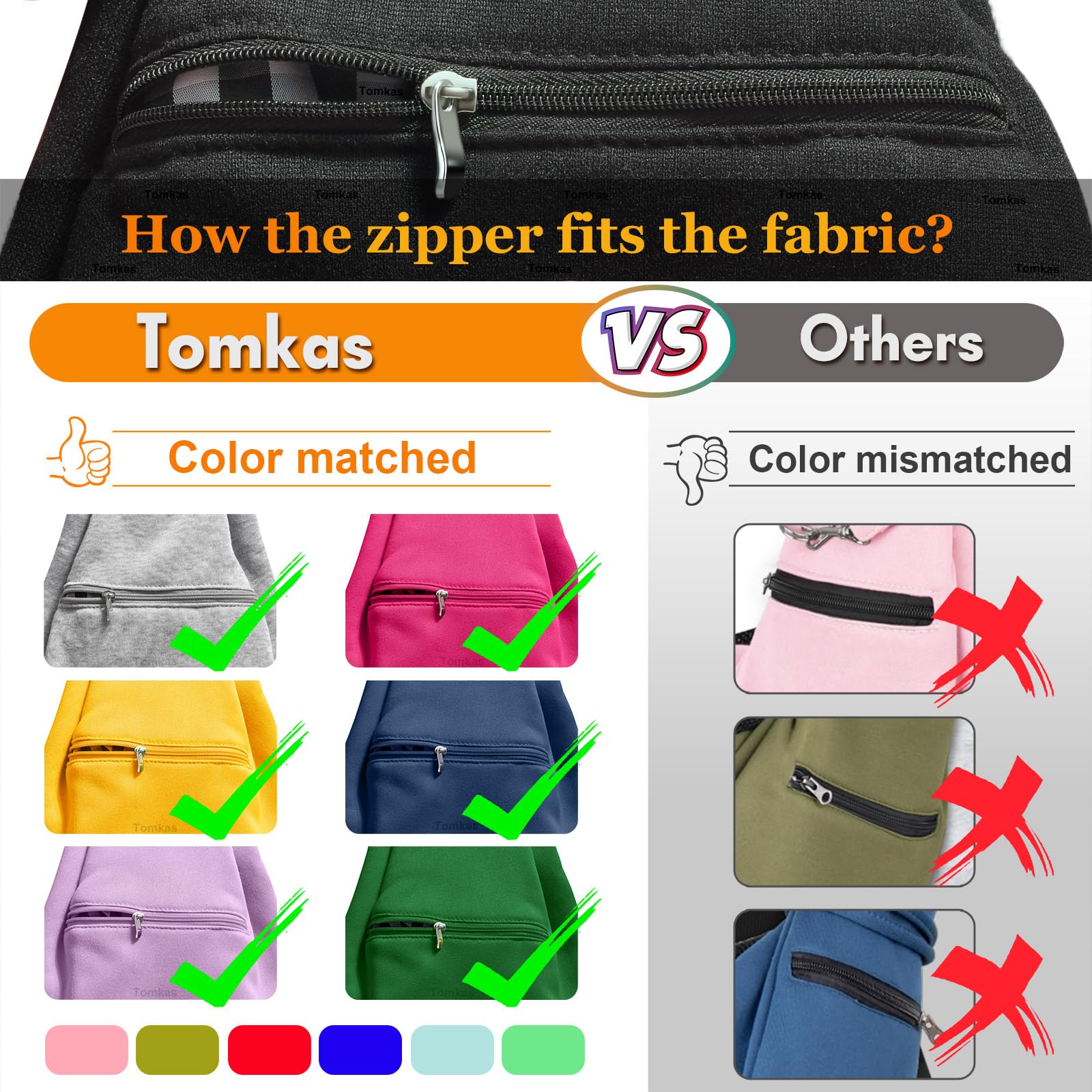 Tomkas Small Dog Sling Carrier - Adjustable Strap & Zip Pocket - Suitable For Puppies (Black)