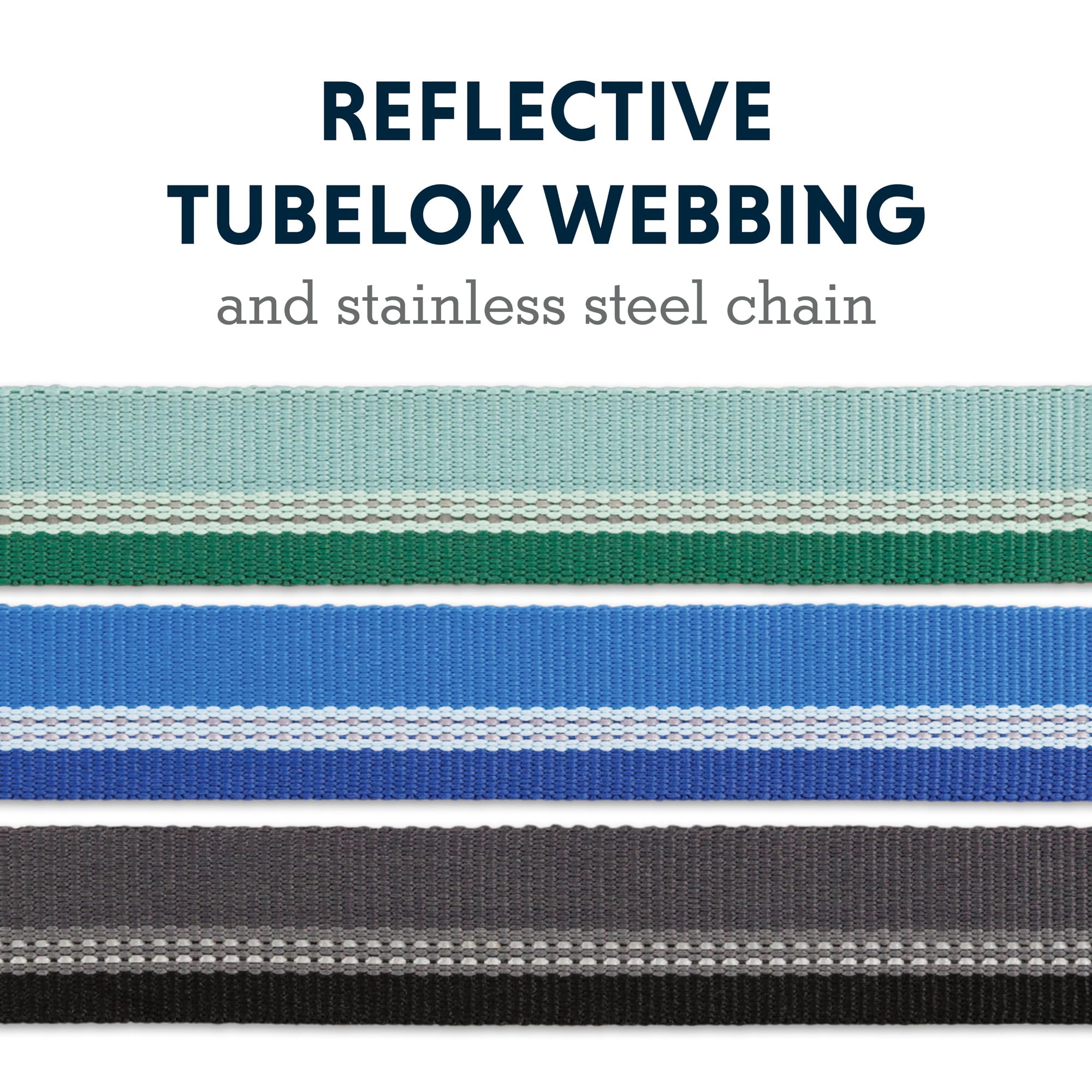 Ruffwear, Chain Reaction Dog Collar, Martingale Style For On-Leash Walking, Blue Pool, 20'-26'