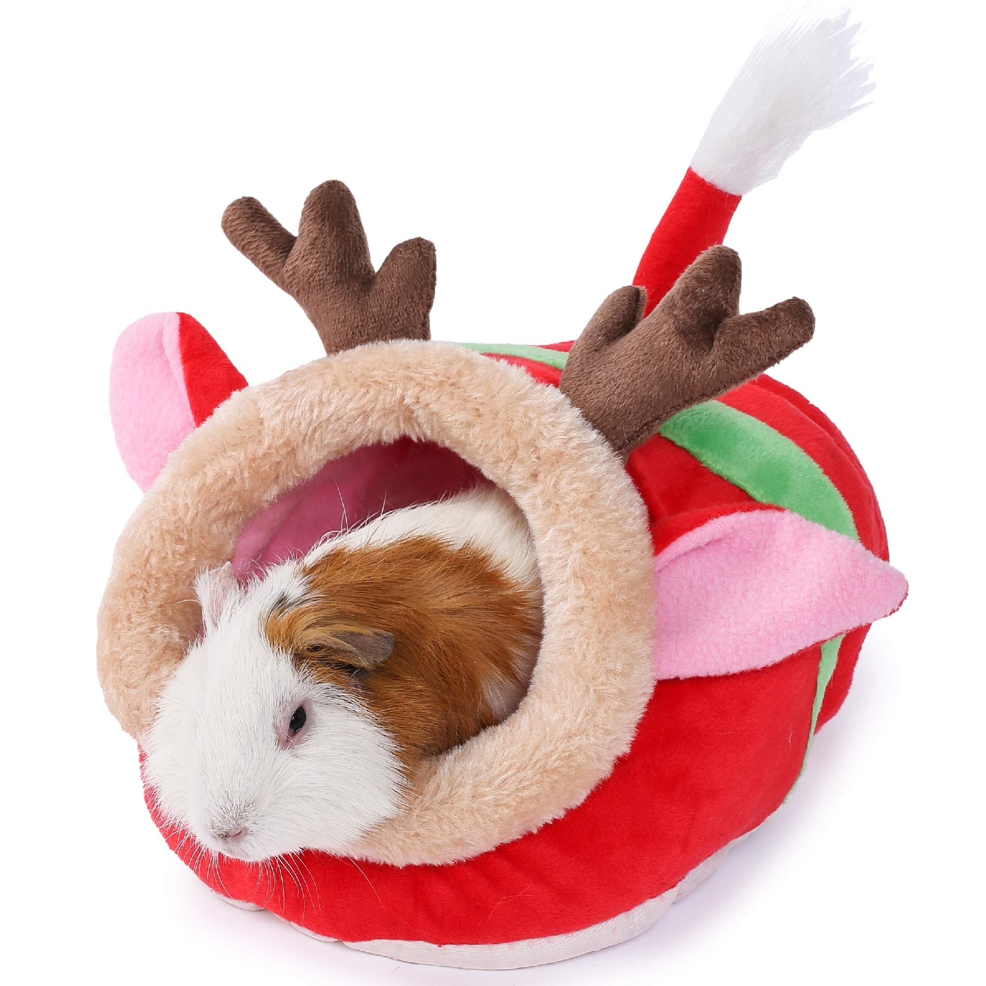 Janyoo Ferret Bed - House Hide & Cage Accessories (S, Reindeer)