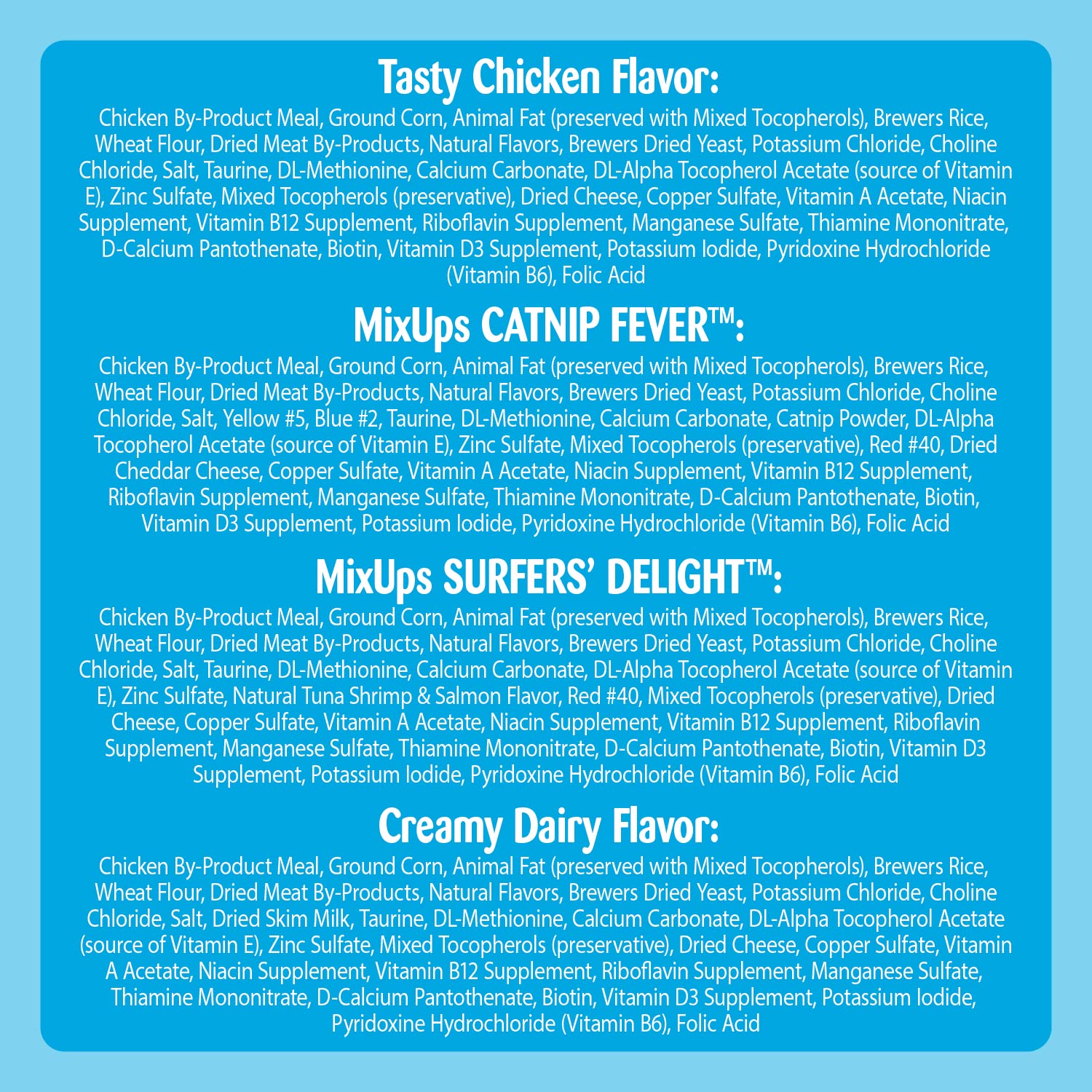 Temptations Classics and MixUps Crunchy and Soft Cat Treats Variety Mega Pack, (4) 6.3 oz. Pouches