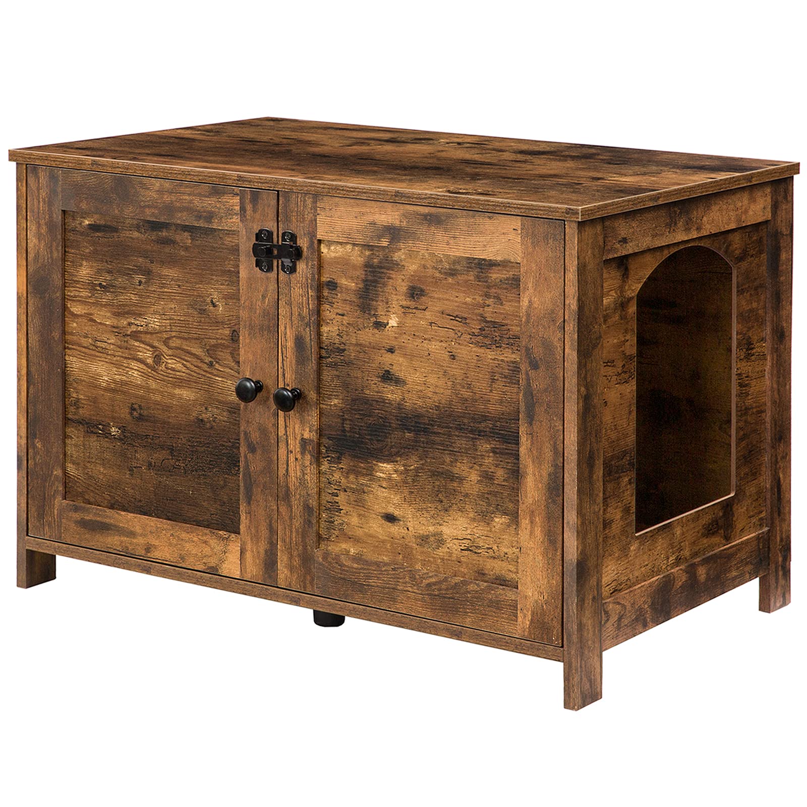 HOOBRO Litter Box Enclosure, Cat Litter Box Furniture with Removable Divider, Large Hidden Litter Box Furniture, Wooden Cat Hous