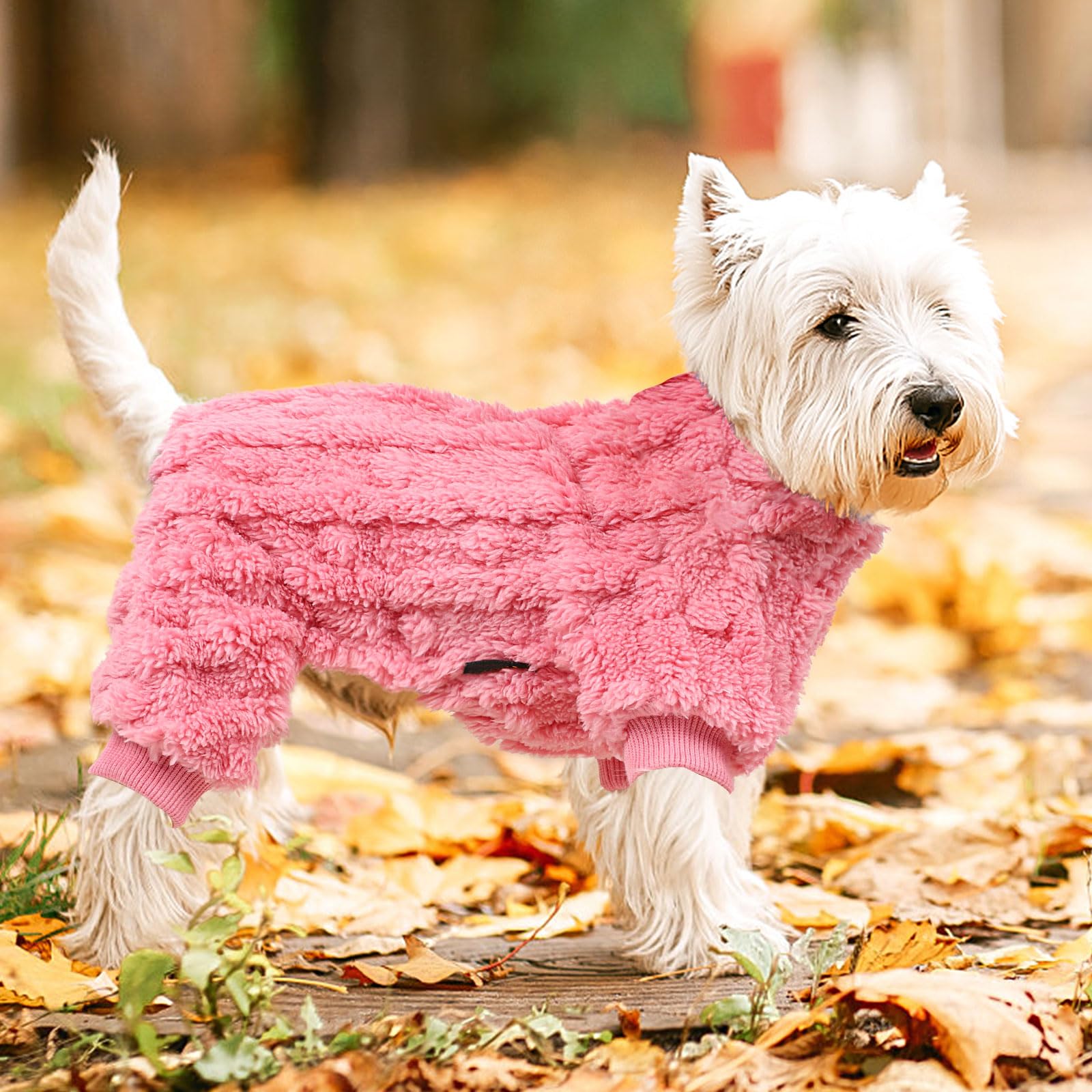 Dog Pajamas For Small Dogs Boy Girl, Turtleneck Pullover Valentine'S Day Sweater Thick Warm Clothes, Cold Weather Fleece Coat, P