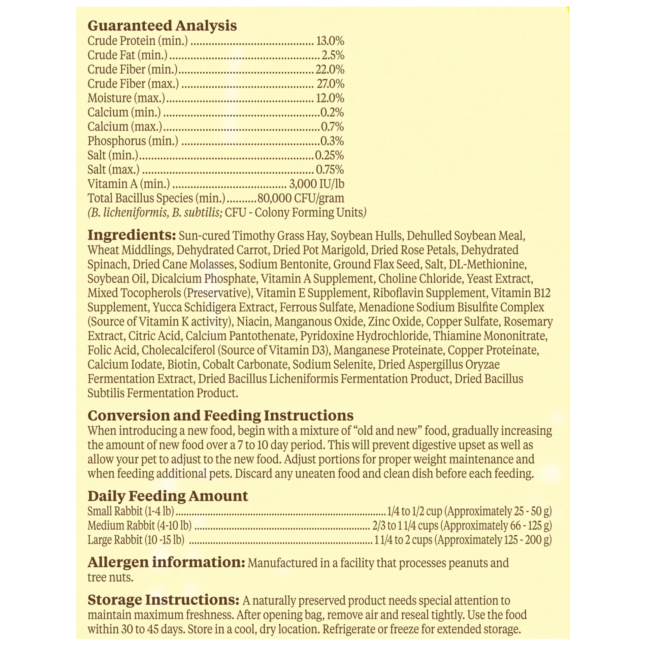 Kaytee Food from The Wild Natural Pet Rabbit Food, 4 Pound