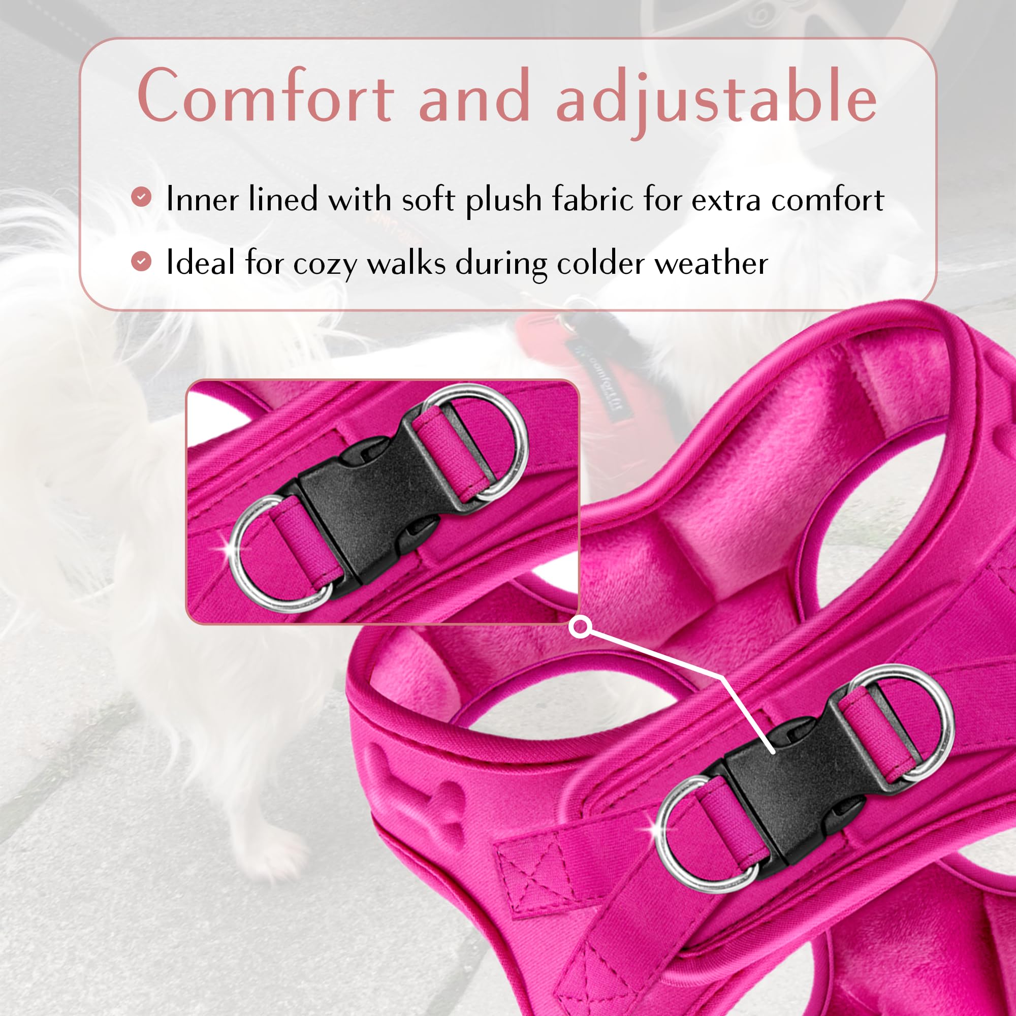 Comfort Fit Step-In Dog Harness - Comfortable Puppy Harness & Dog Vest: Adjustable, Soft Padded For Small, Medium Dogs - Easy To Put-On Dog Harness Medium Sized Dog