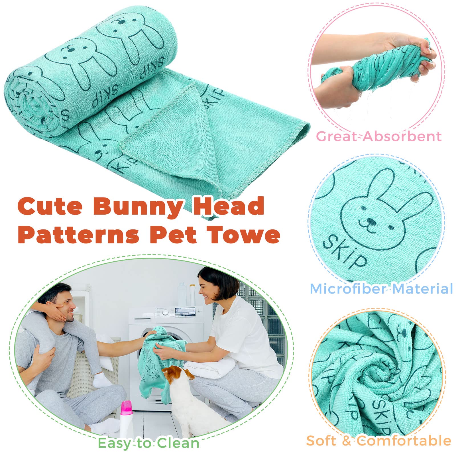 12 Pcs Dog Towels For Drying Dogs Soft Microfiber Puppy Towel Cat Towel Quick Drying Puppy Bathing Supplies Absorbent Pet Bath T