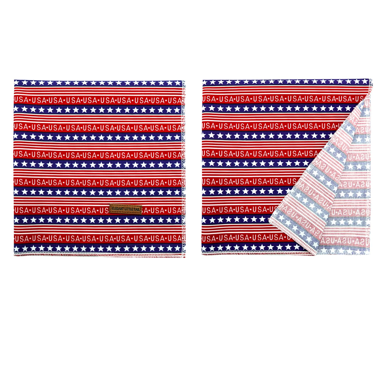Elegant Little Tail Dog Bandana, Independence Dog Bandana 4Th Of July Adjustable Puppy Scarf Handkerchief Boy Girl Pet Bibs Scar