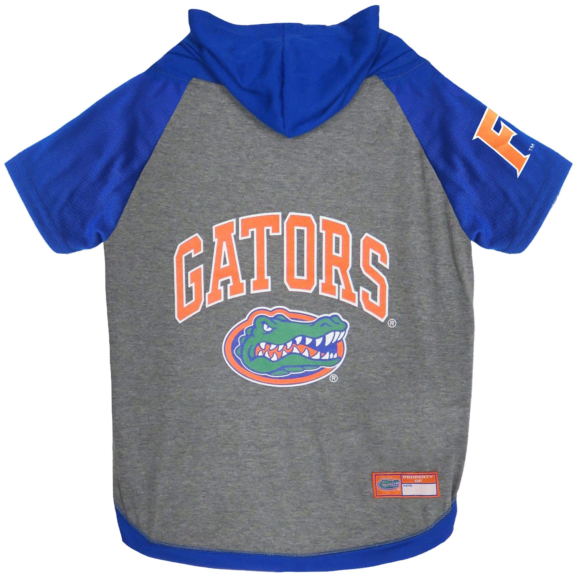 NCAA FLORIDA GATORS HOODIE for DOGS & CATS, MEDIUM COLLEGIATE Licensed DOG HOODY Tee Shirt. Sports HOODY T-Shirt for Pets. COLLE