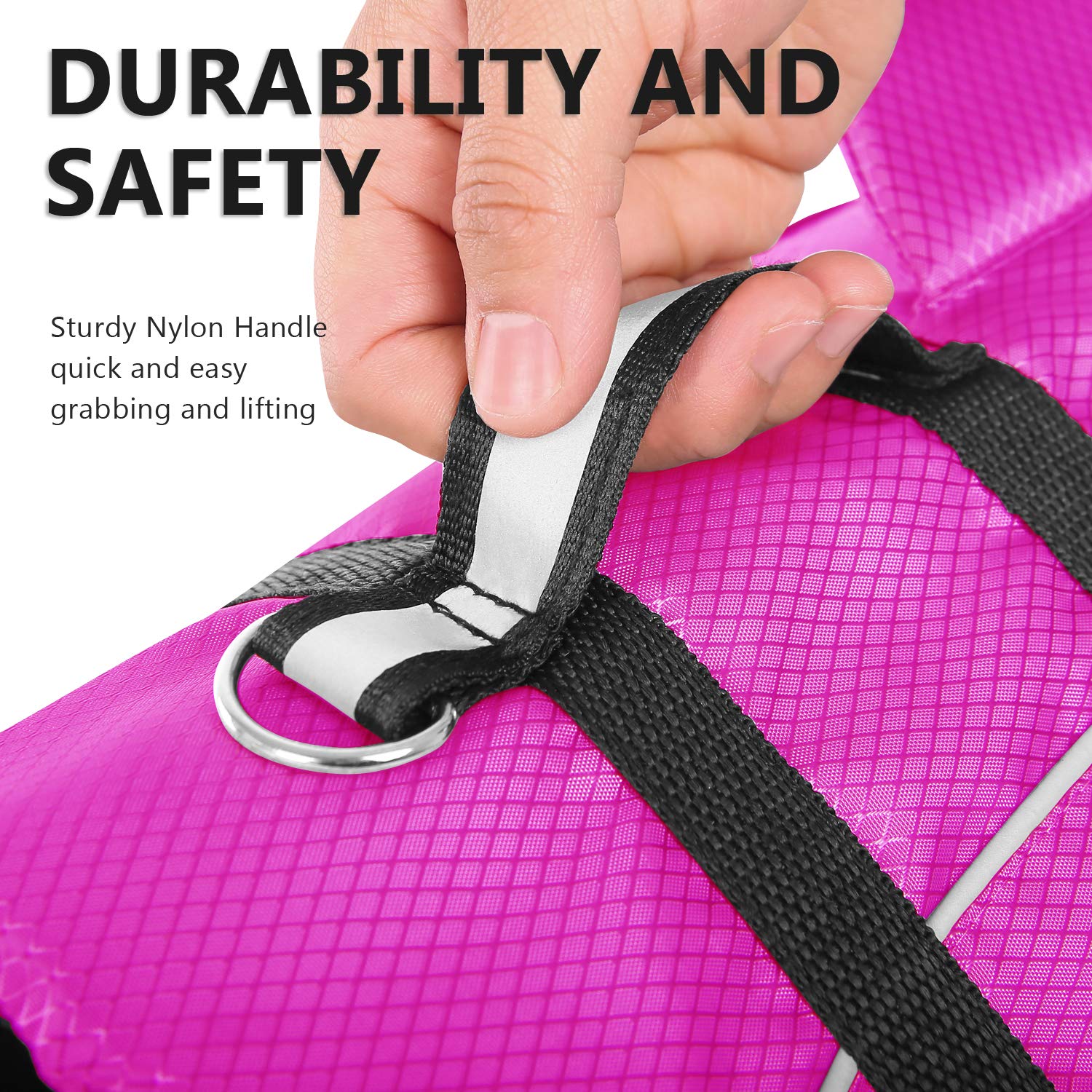 Ripstop Dog Life Jacket Shark Life Vest For Dogs, Safety Lifesaver With High Buoyancy And Lift Handle For Small And Medium Breeds(Rose Red M)