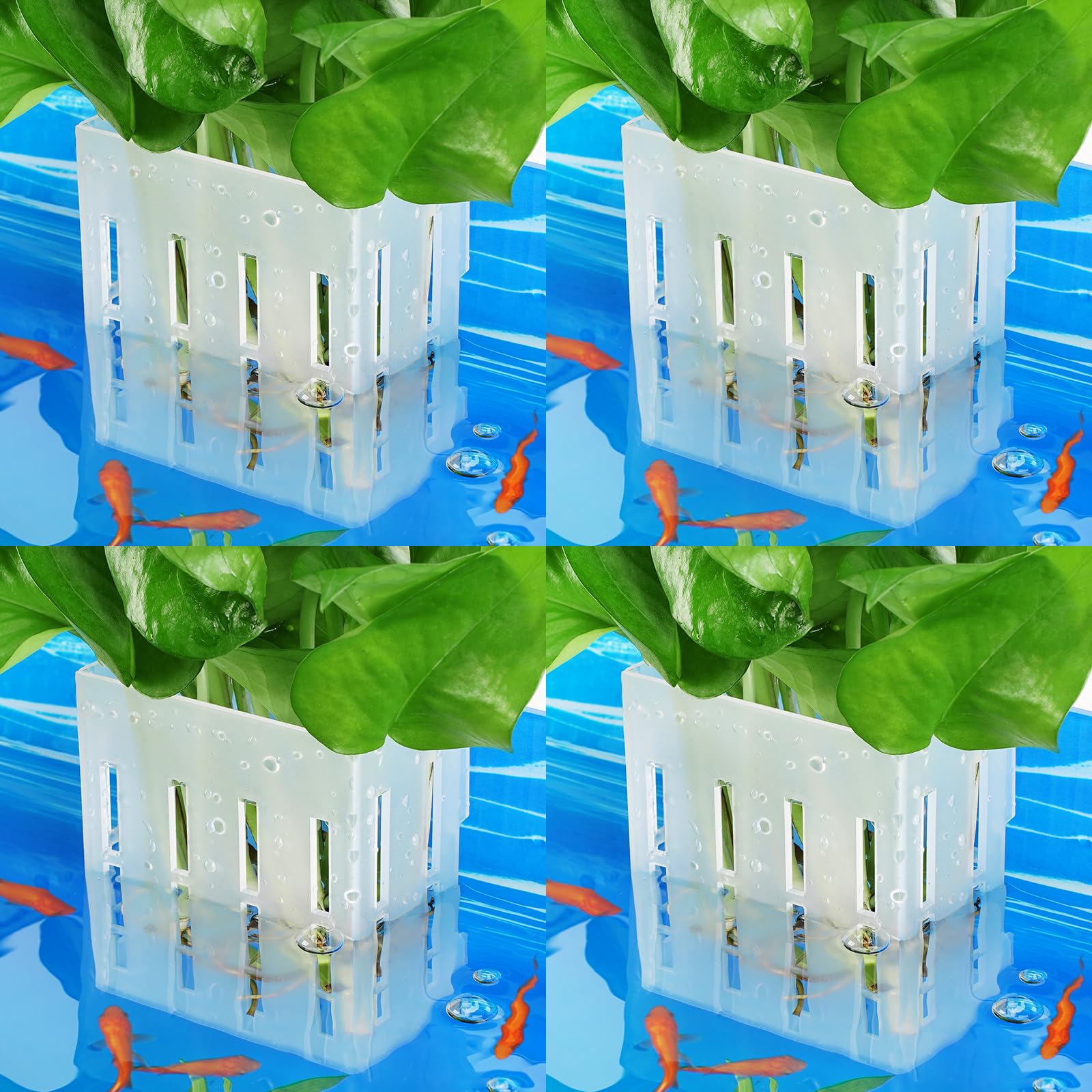 Upgraded Large Aquarium Plant Holder with Hooks and Suction Cups for Fish Tank Aquaponic Plant Cultivation and Aquascape Decorat