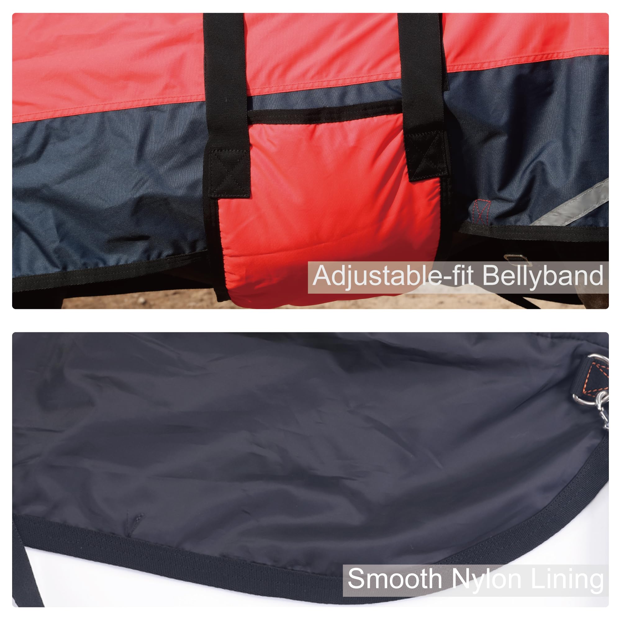 Gallopoff Foal/Mini Horse Size 30''-48'' Waterproof & Breathable 300 Denier Winter Turnout Blanket With 150G Polyfill Fluorescen