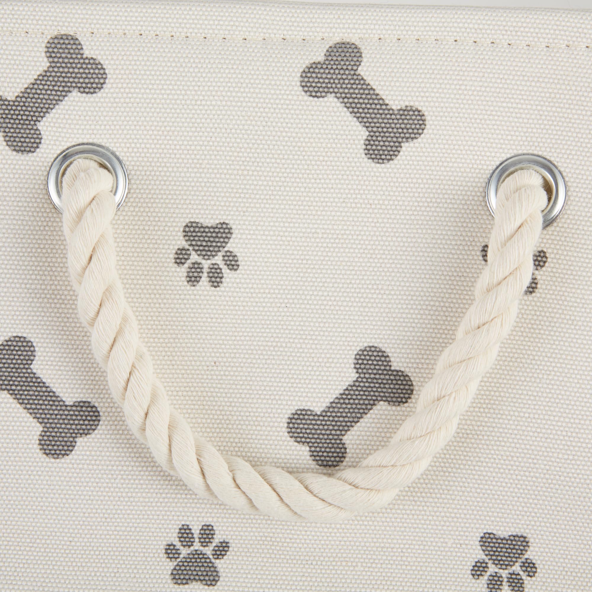 Bone Dry Pet Storage Collection Paw and Bone Print, Medium Rectangle, 16x10x12, Gray