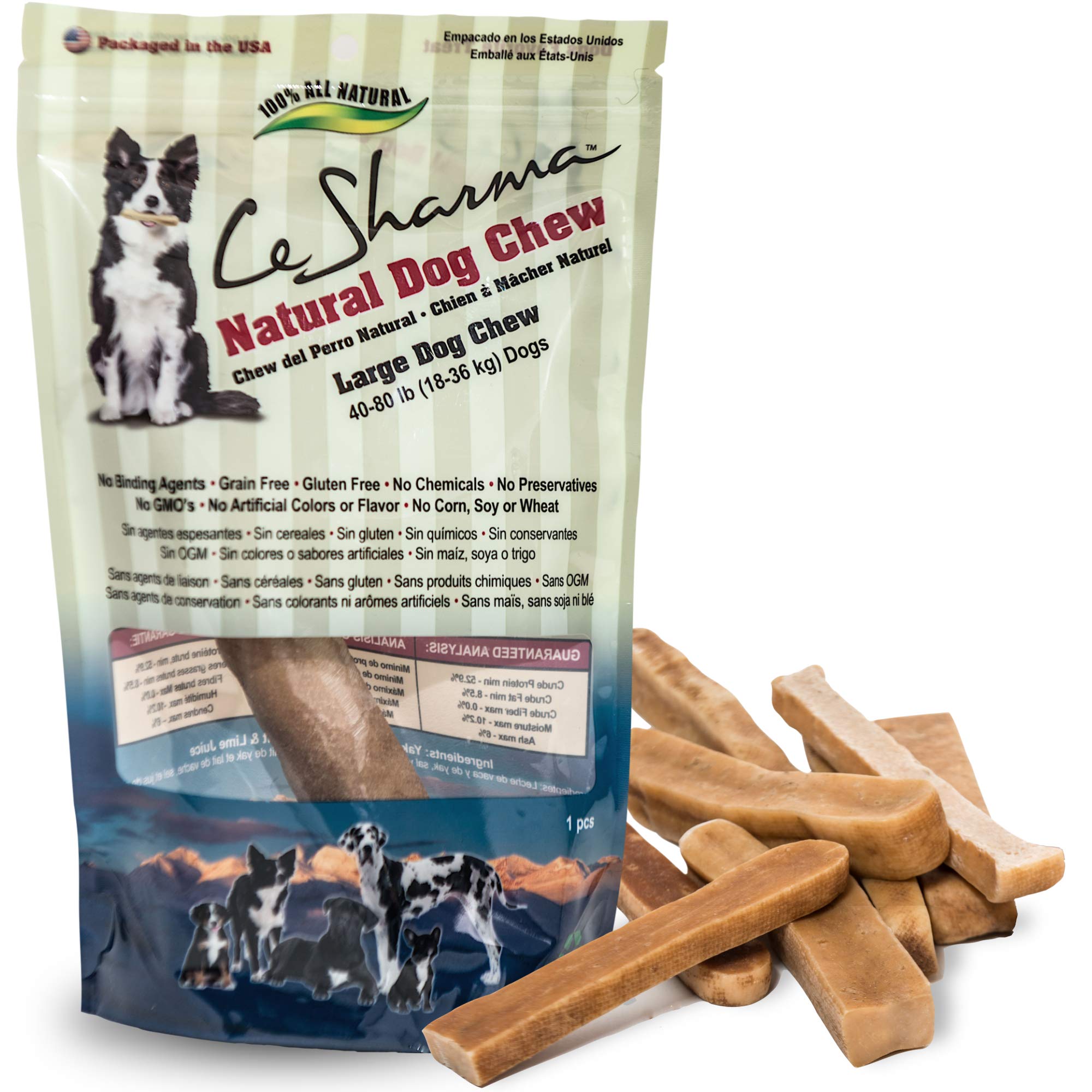 Le Sharma Himalayan Natural Dog Chews - Long-Lasting Yak Milk Treats - 100% Natural, Odorless, High Protein - Healthy Chew for S