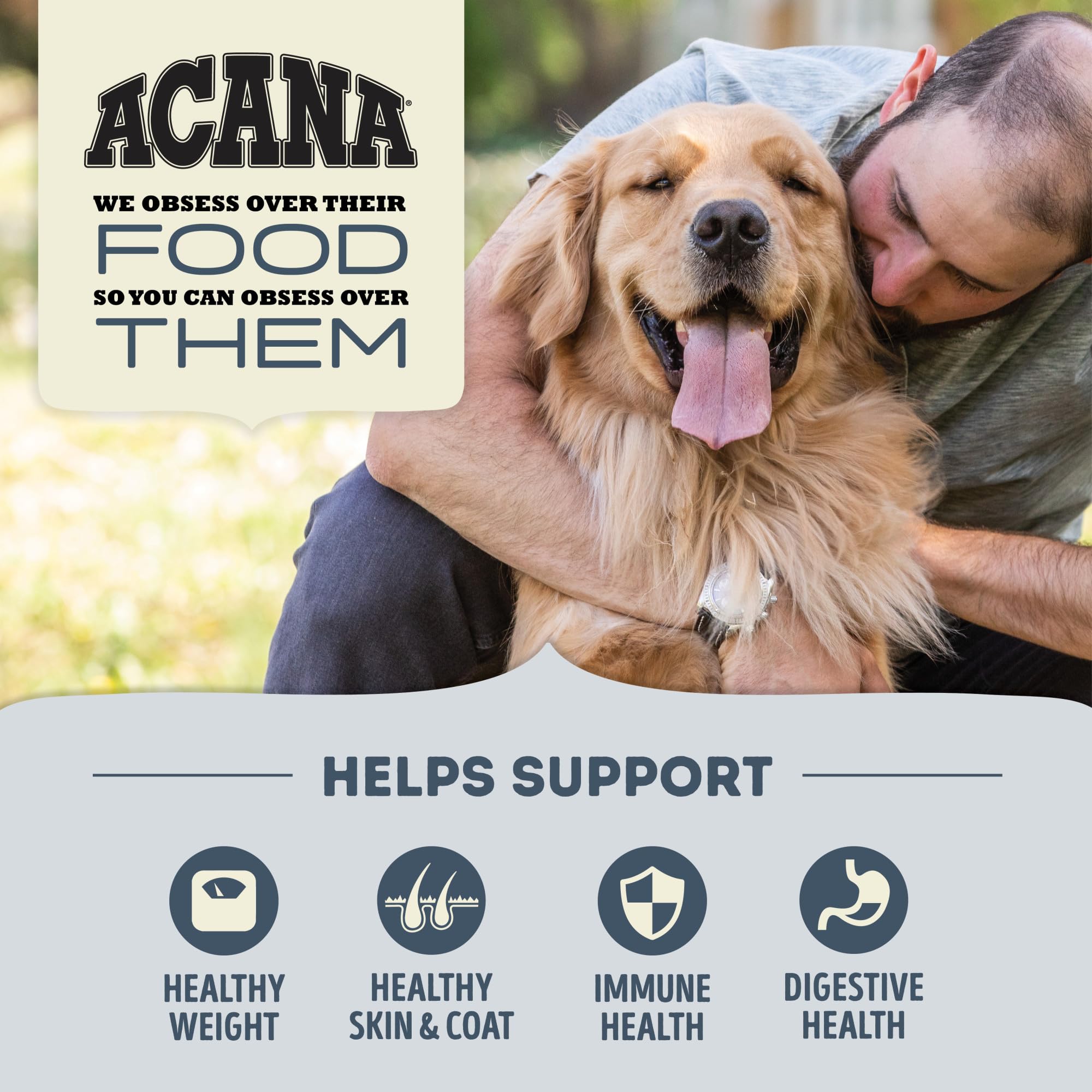 ACANA Adult Dry Dog Food, Light & Fit Recipe, Grain Free Dog Food, 25lb