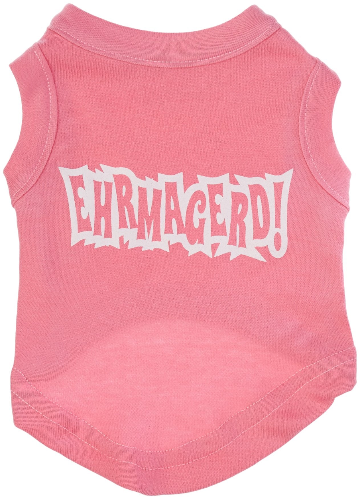 Pet Dog & Cat Shirt Screen Printed, 'Ehrmagerd!' Bright Pink Sm (3-6 Lbs.)