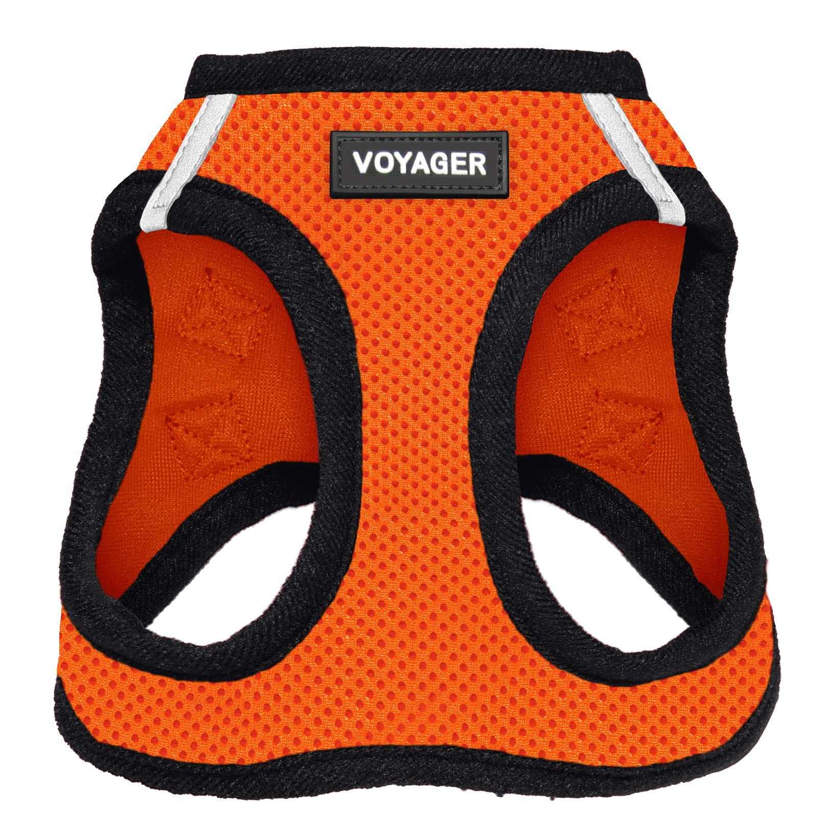Voyager Step-In Air Dog Harness - All Weather Mesh Step In Vest Harness For Small And Medium Dogs And Cats By Best Pet Supplies - Harness (Orange/Black Trim), S (Chest: 14.5-16')