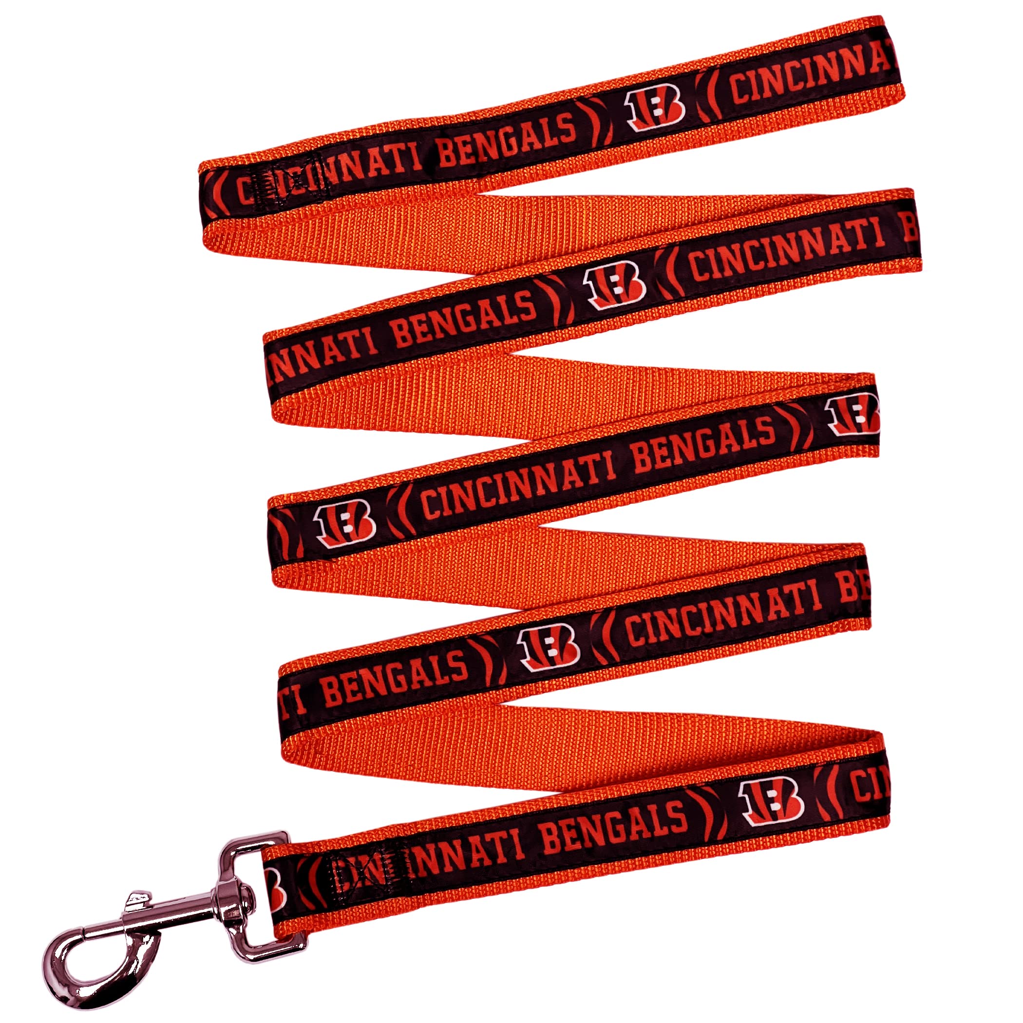 Nfl Pet Leash Cincinnati Bengals Dog Leash, Medium Football Team Leash For Dogs & Cats. A Shiny & Colorful Cat Leash & Dog Leash