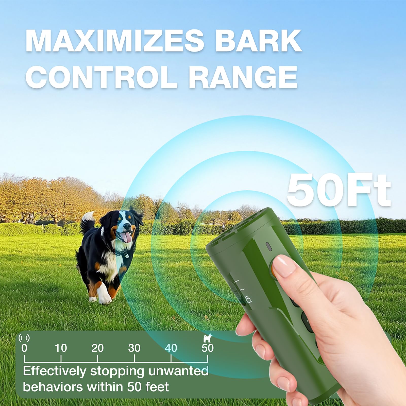 Pceotllar Dog Bark Deterrent Devices, Ultrasonic Dog Training Devices, Anti Barking Device For Dogs, Stops Bad Behavior, 3 Modes