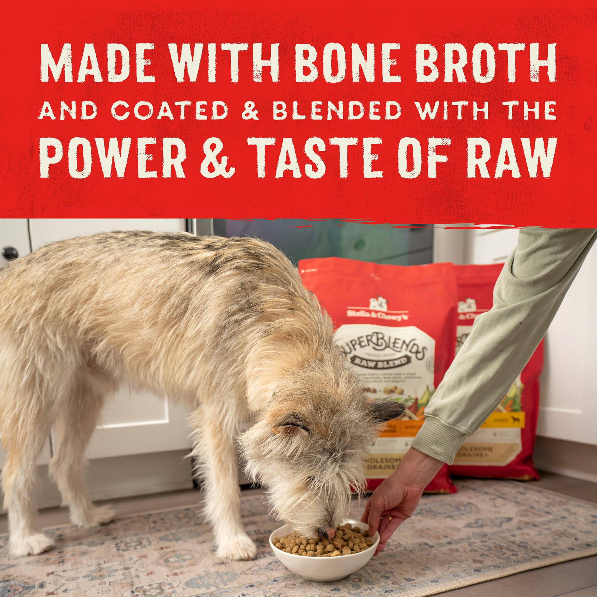 Stella & Chewy's SuperBlends Raw Blend Wild-Caught Whitefish & Salmon Recipe, 21 lb Bag, Wholesome Grains