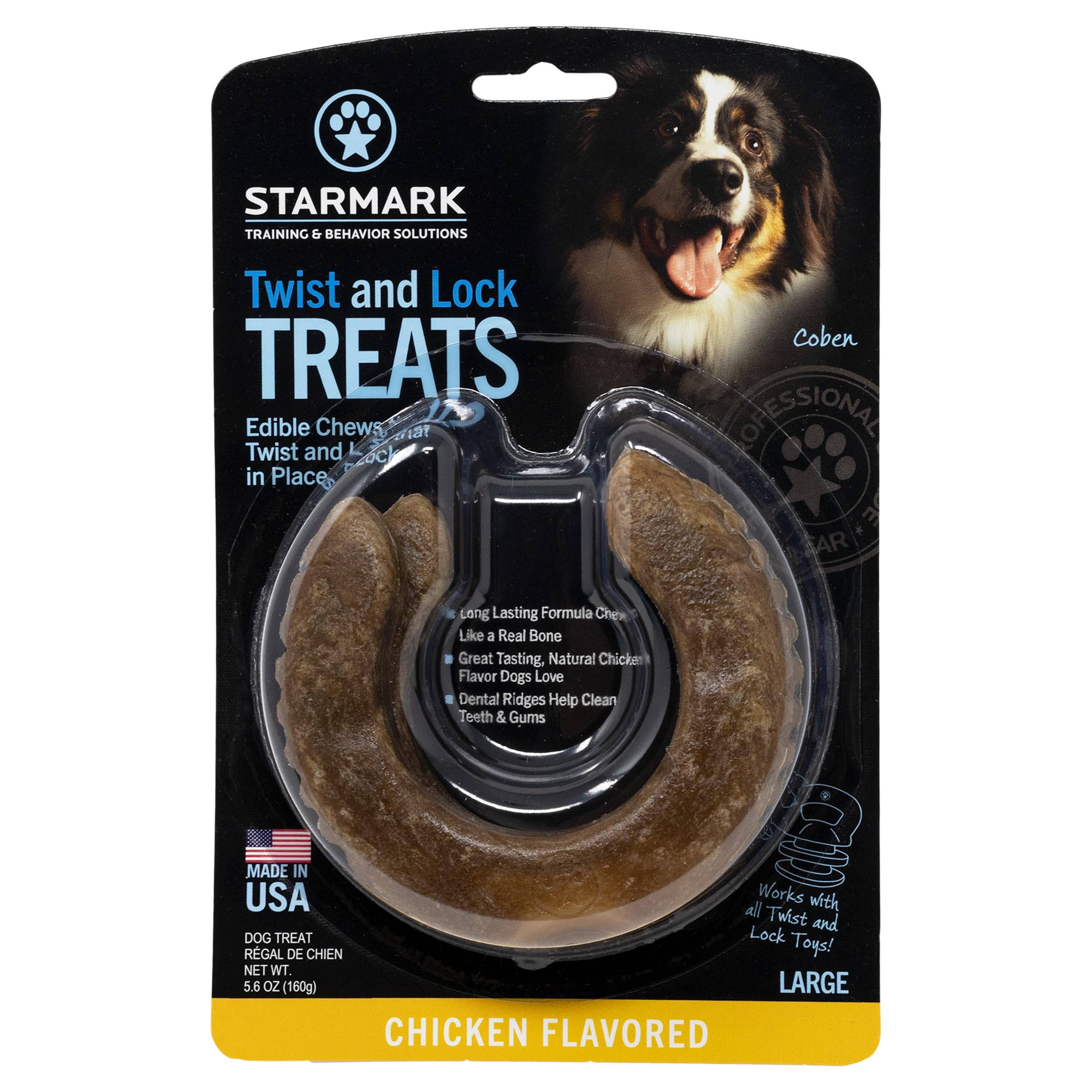 Starmark Twist and Lock Treat Dental Chews for Dogs