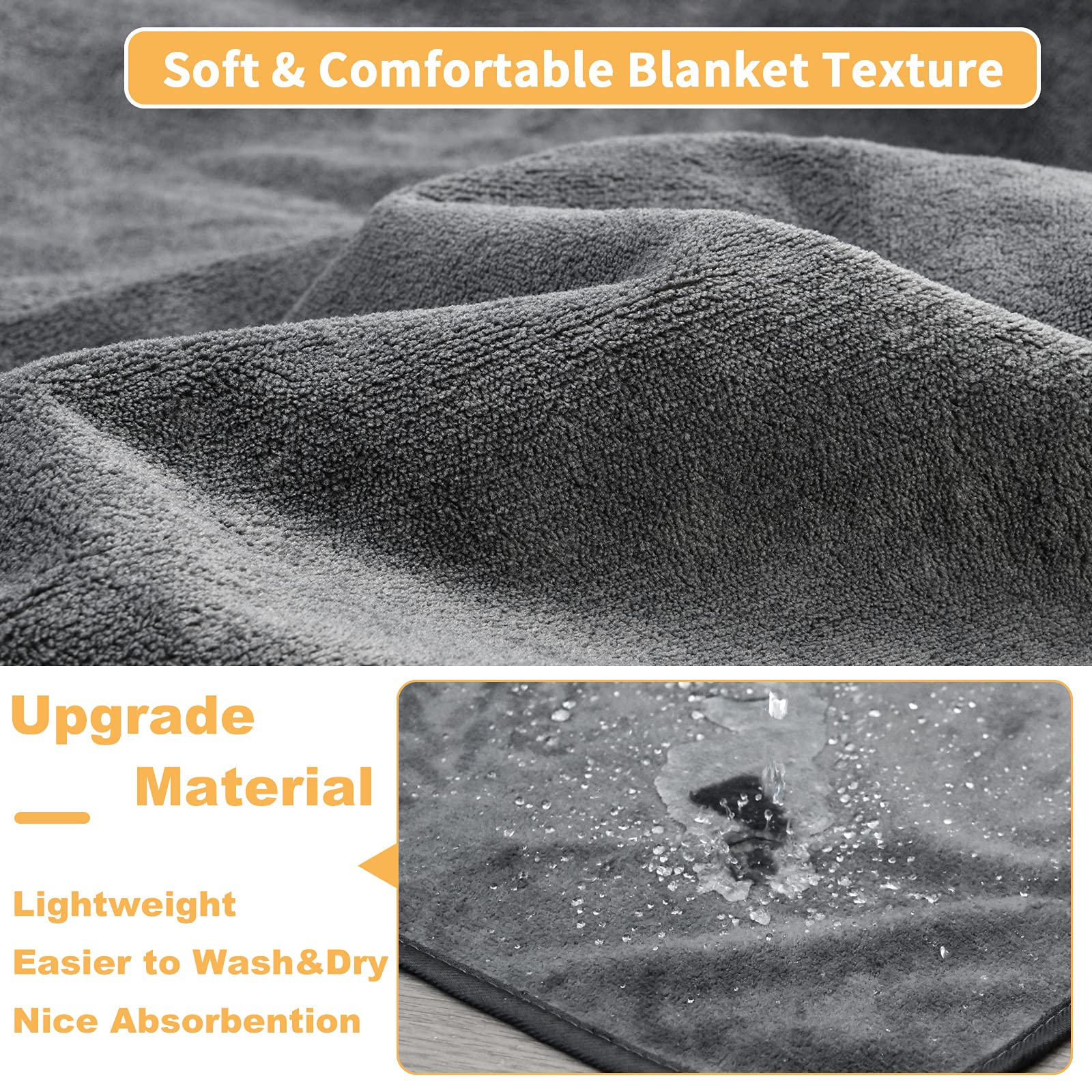 Dog Pee Pad Washable Extra Large, 72x72 Instant Absorb Training Pads, Non-Slip Pet Playpen Mat Waterproof Reusable Floor Mat for