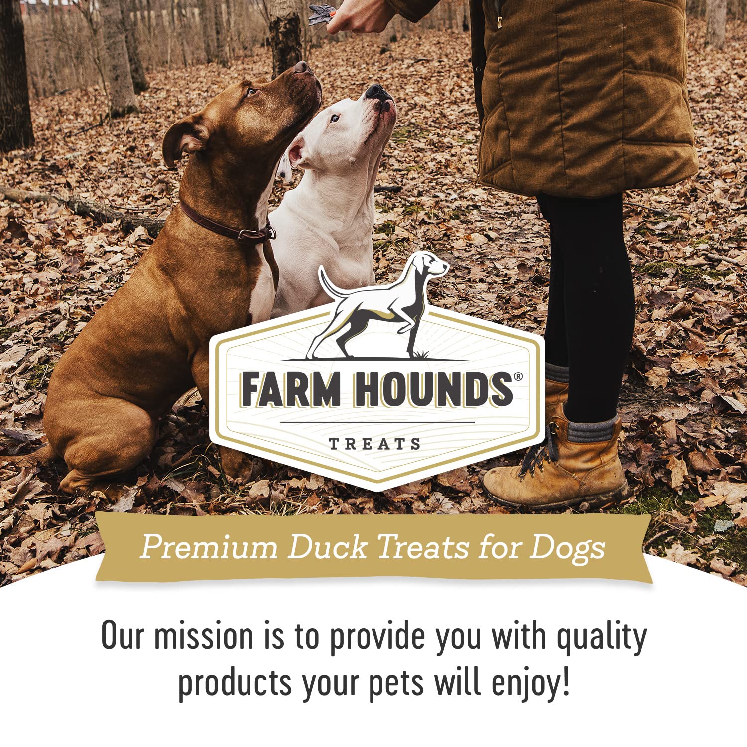 Farm Hounds Duck Trainers - Premium Jerky Treats for Dogs - 4.5 oz - 100% Humanely Raised - No Fillers - Made in USA
