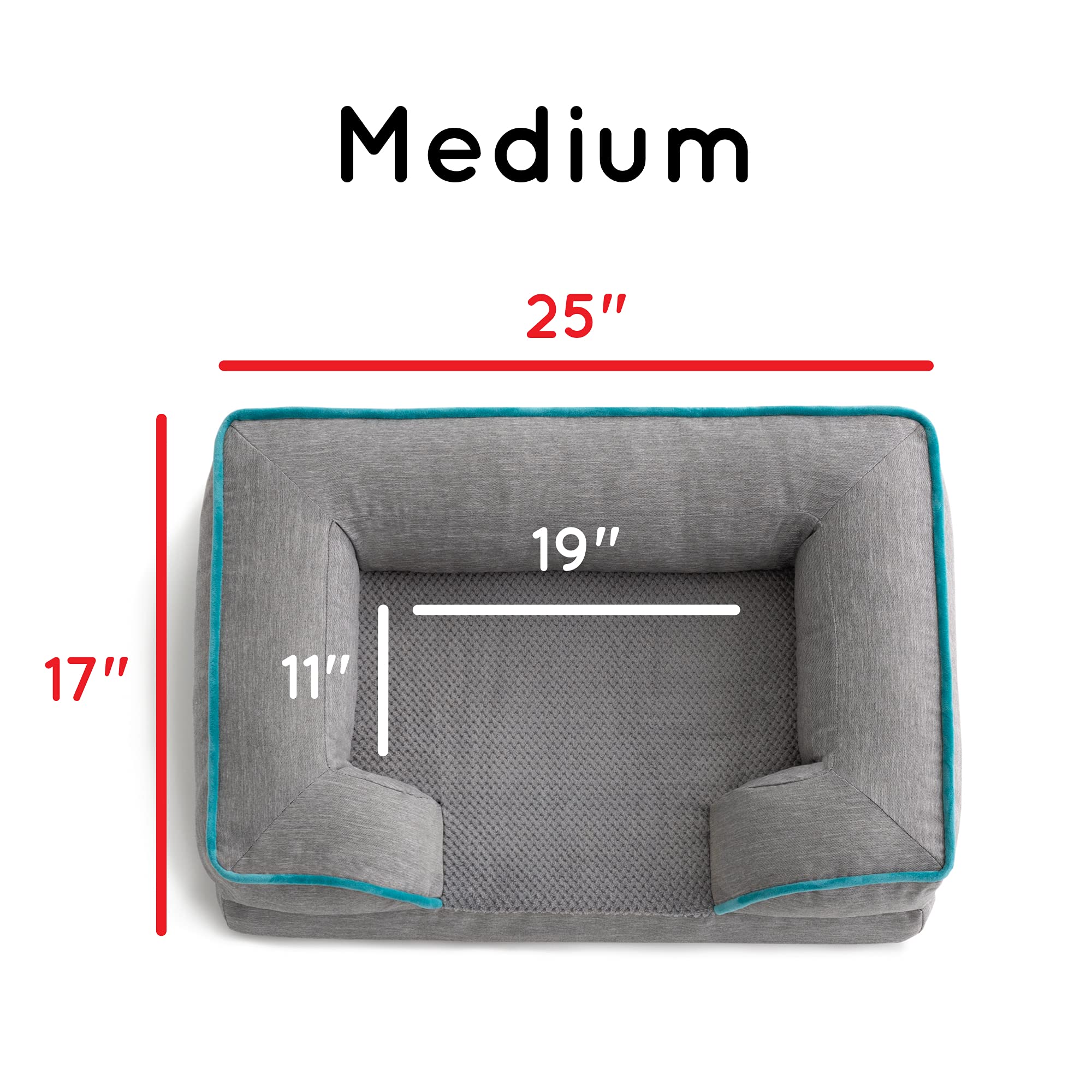 Brindle Orthopedic Dog Bed for Medium Dogs - Waterproof Dog Sofa Bed Medium, Supportive Memory Foam Pet Couch Bed with Removable
