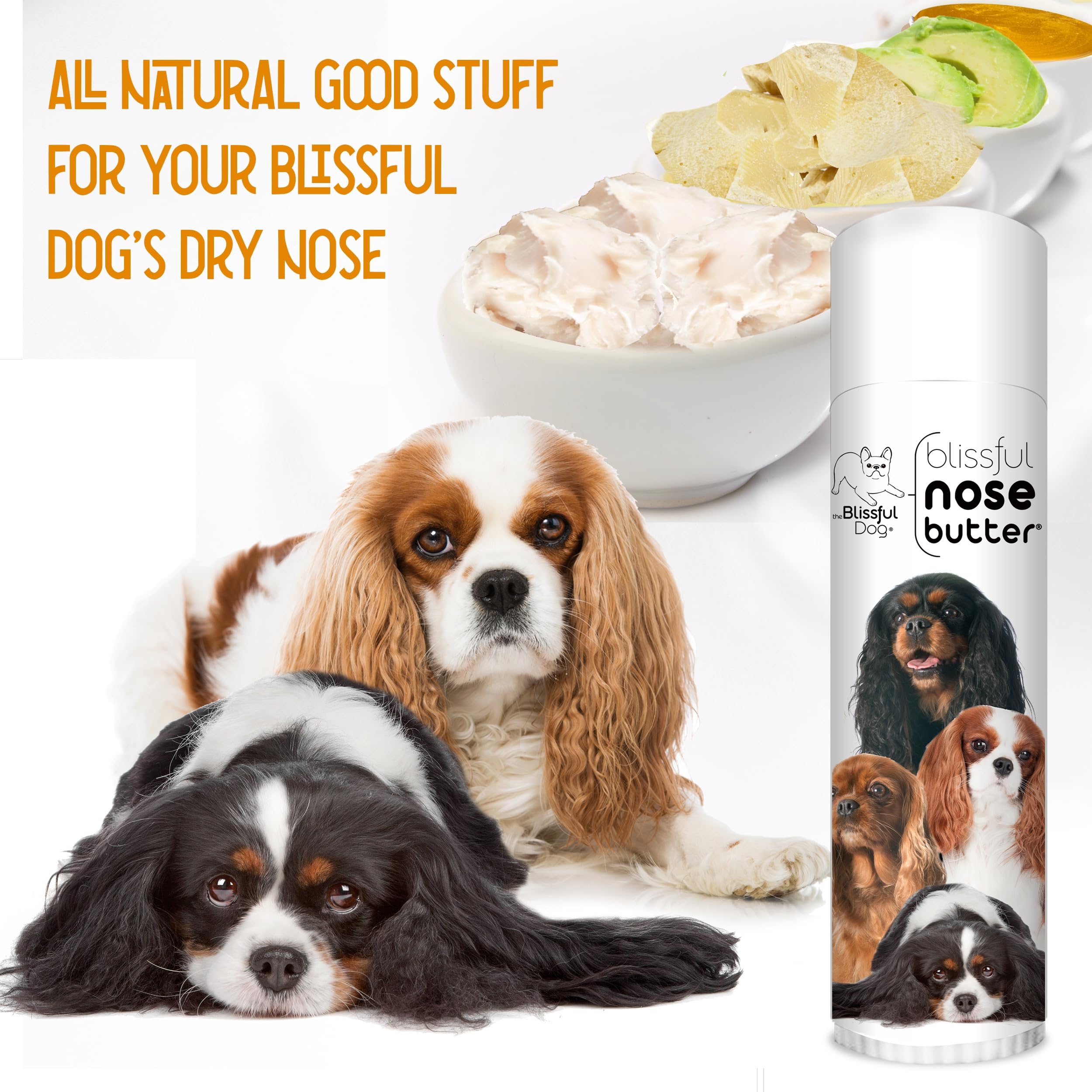 The Blissful Dog Cavalier King Charles Spaniel Nose Butter, Versatile Dog Nose Balm for Dry Nose, Handcrafted Nose Moisturizer,