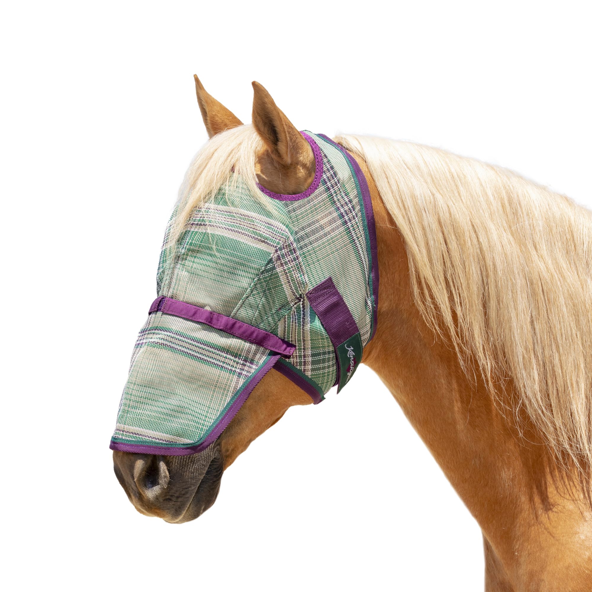 Kensington Fly Mask w/Web & Nose Size: L-Avg Color: 2019-Imperial Jade