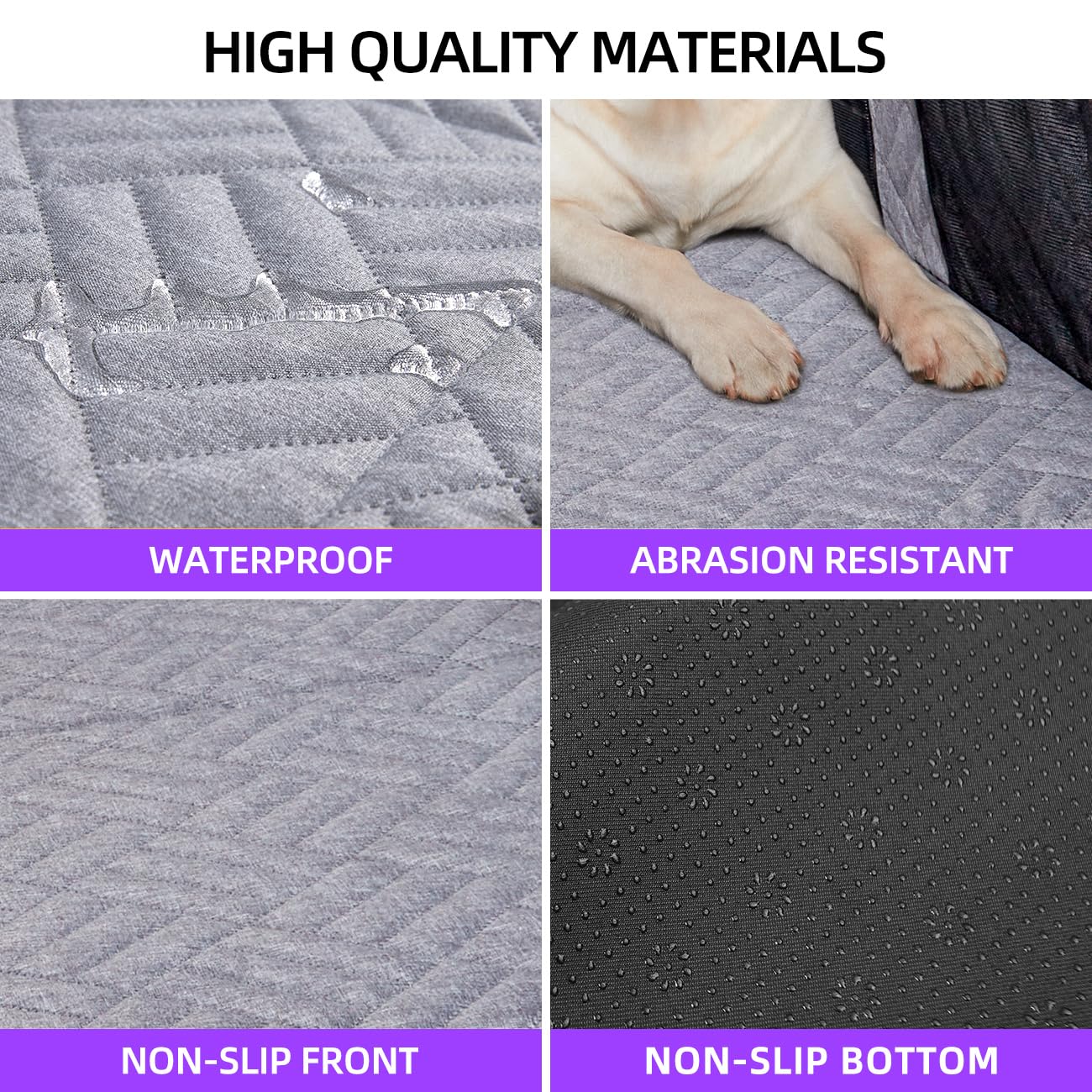 Tkyz Dog Back Seat Extender - Non Inflatable Car Bed Mattress Pet Seat Covers For Trucks (Gray)