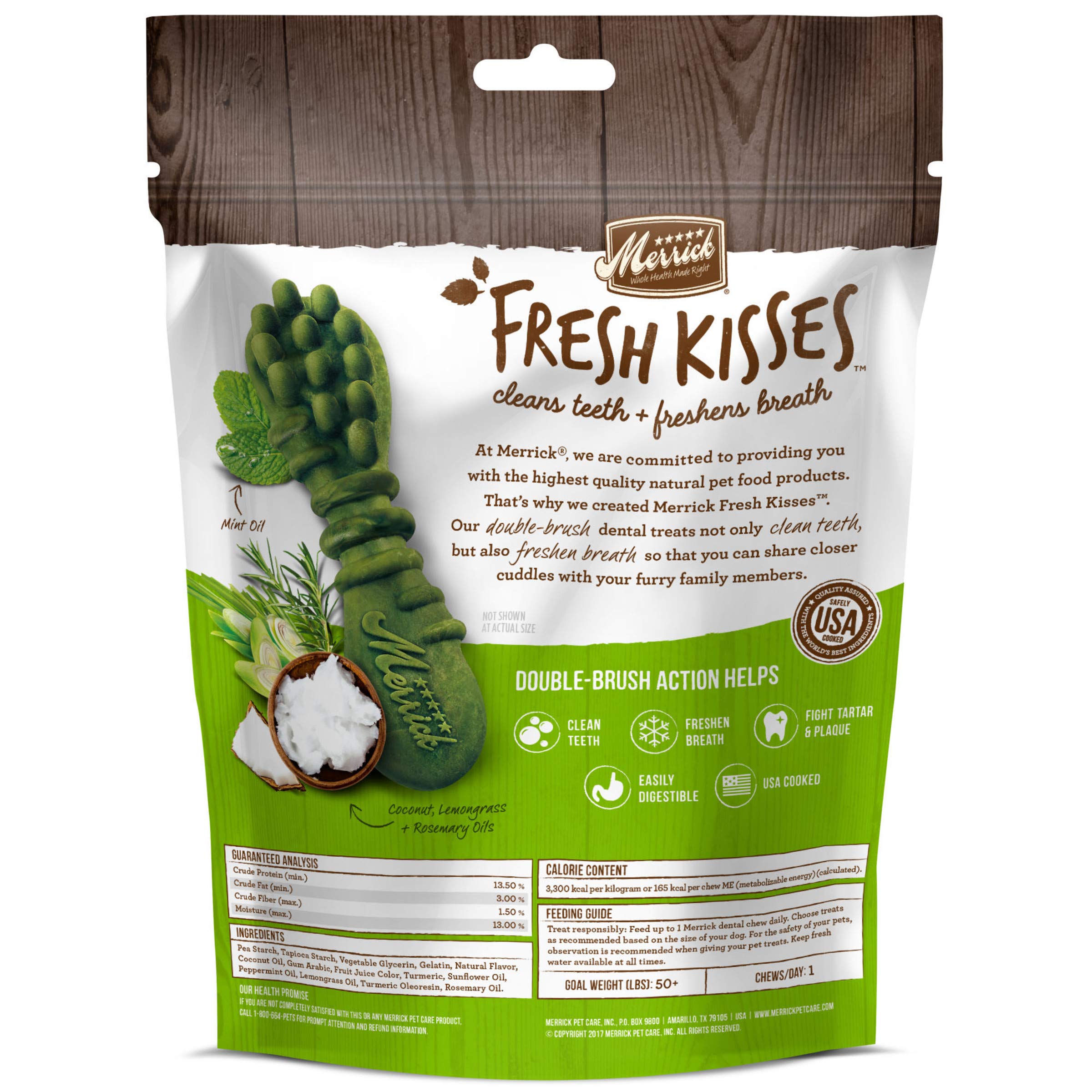 Merrick Fresh Kisses Coconut Oil For Large Dogs (70  Lbs) 11.7Oz
