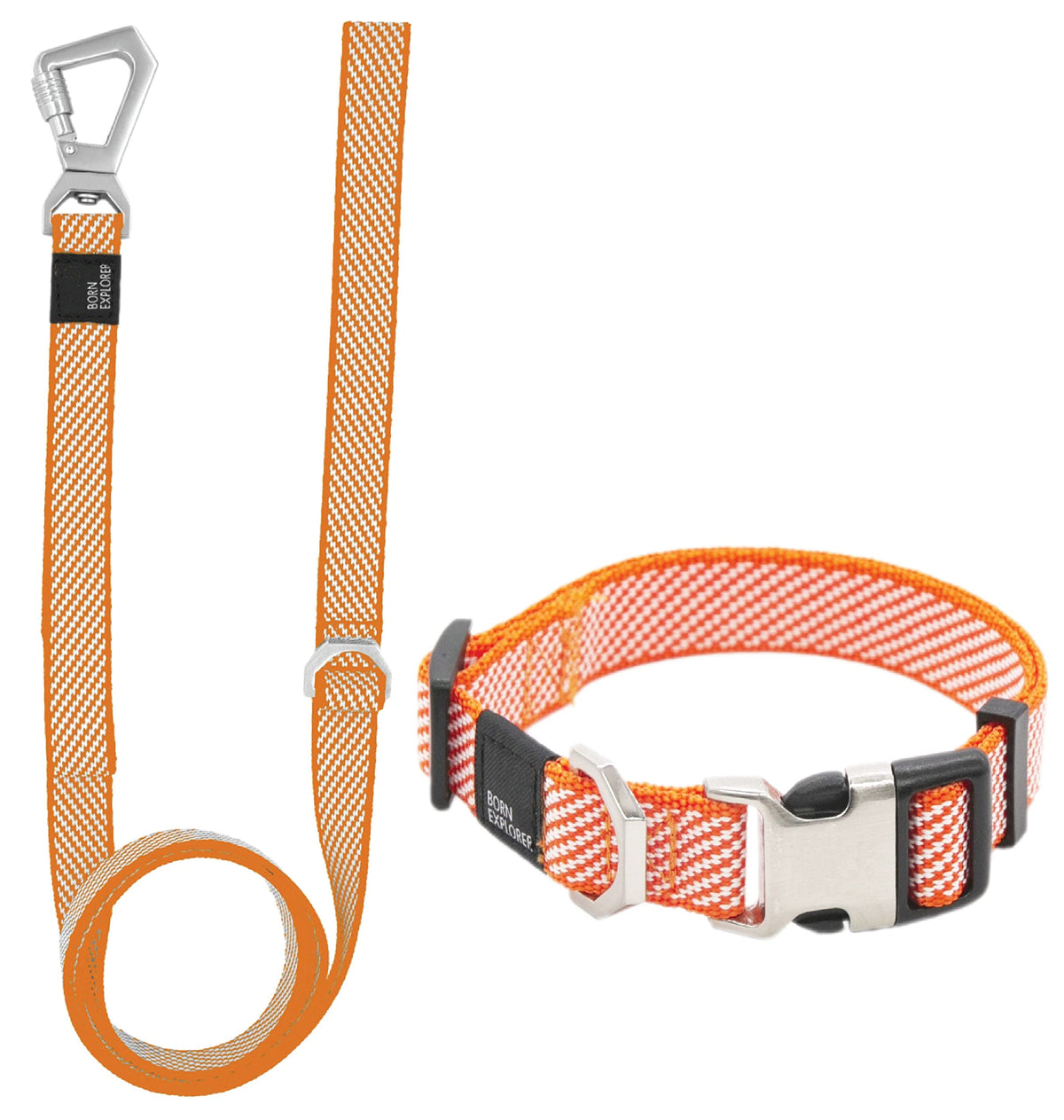 Pet Life Escapade Outdoor Series 2-in-1 Convertible Dog Leash and Collar, LG, Orange