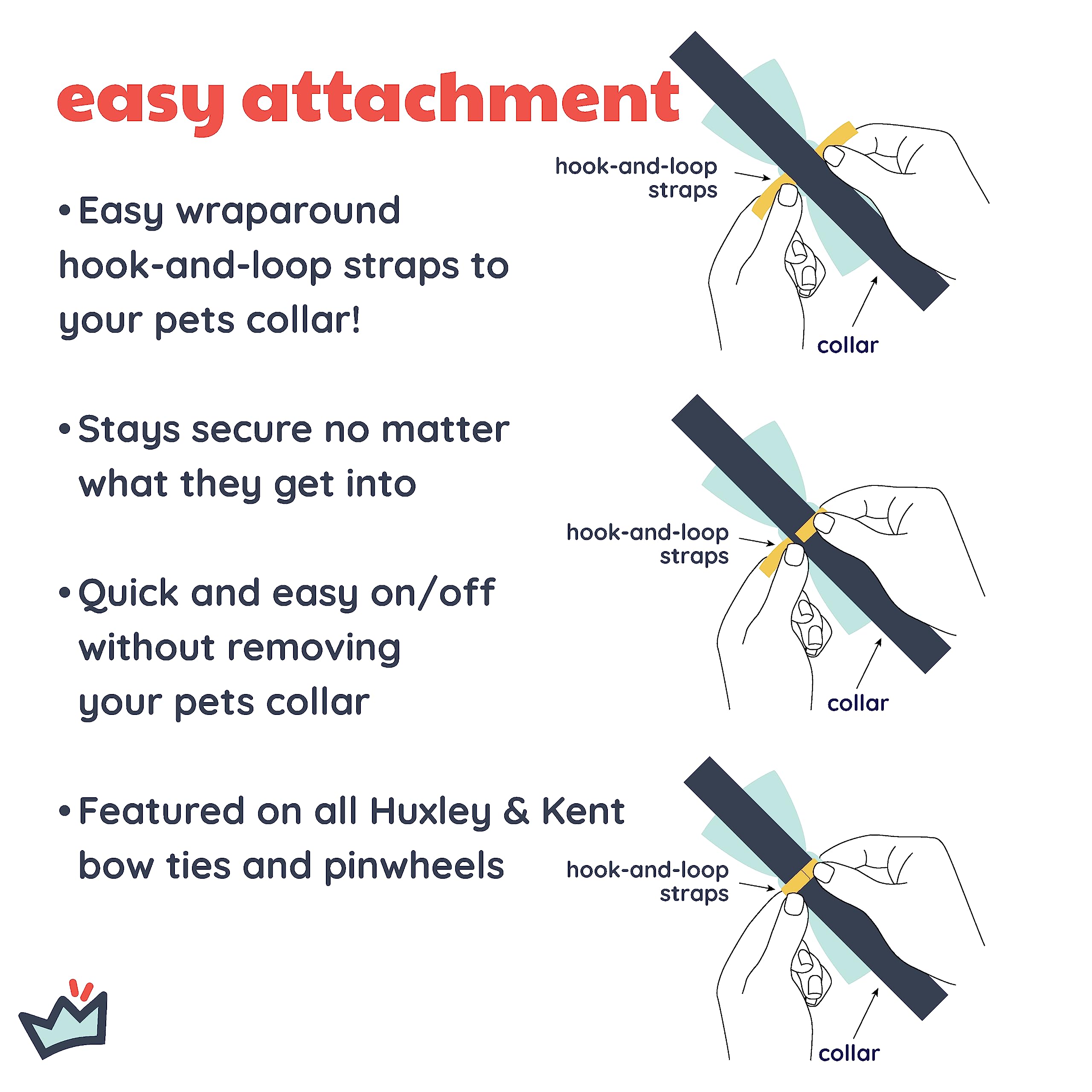 Huxley & Kent Harvest Check Bow Tie For Pets | Large, Comfortable & Durable | Fun Bow Tie Collar Attachment For Dogs & Cats