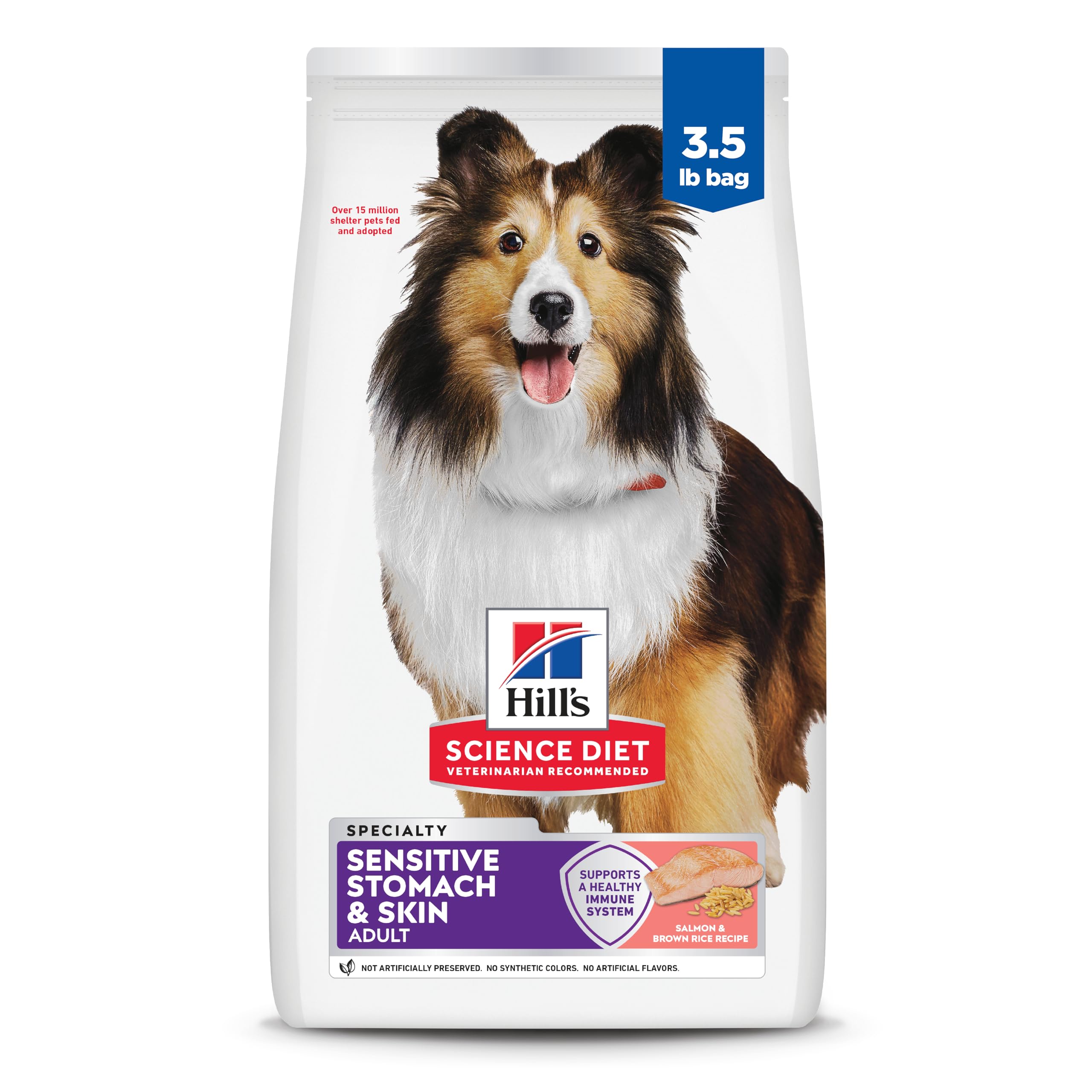 Hill's Science Diet Adult 1-6 Sensitive Stomach & Skin Dry Dog Food, Salmon Recipe, 3.5 lb. Bag