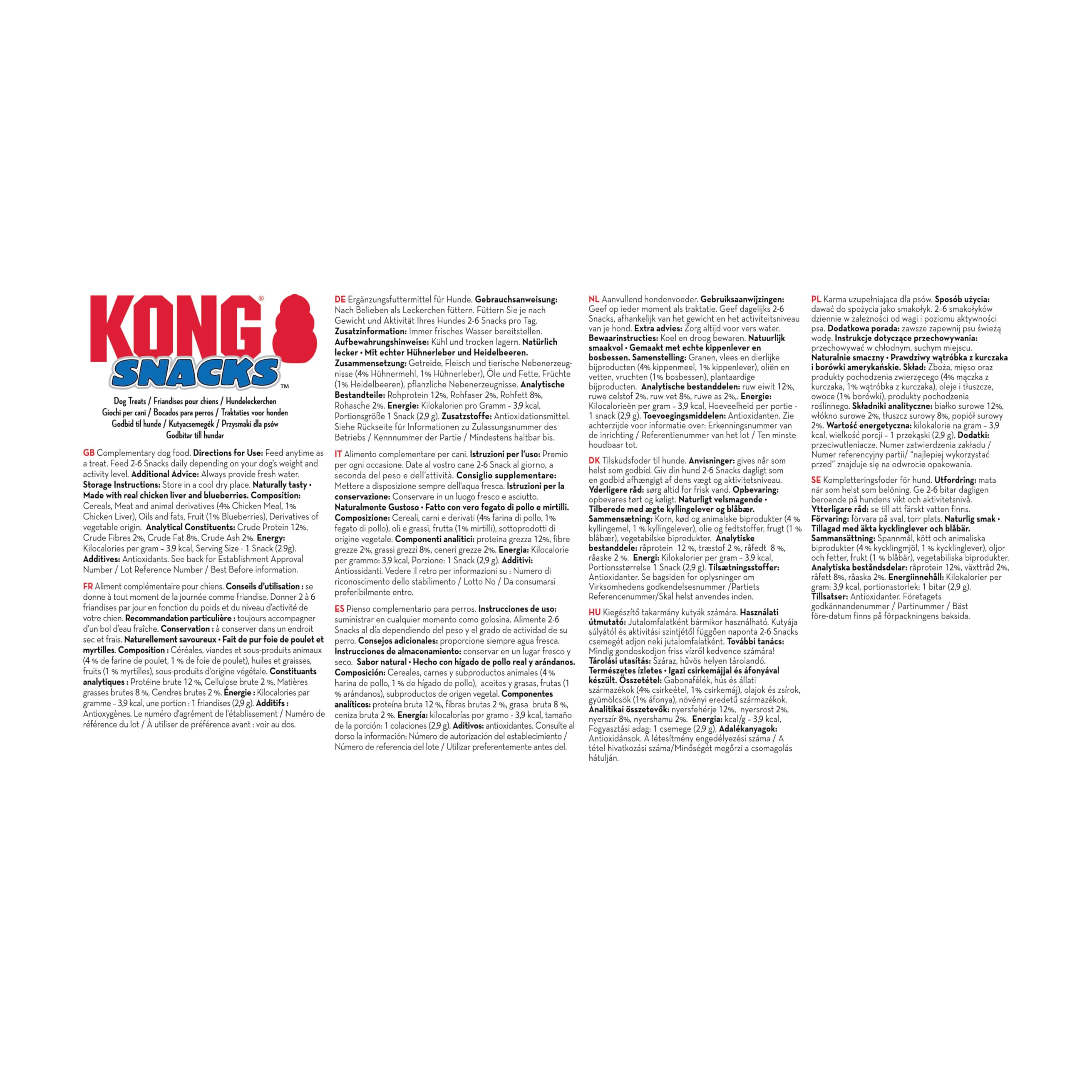 KONG - Snacks - All Natural Dog Treats - Liver Biscuits - Small (Best Used Classic Rubber Toys)
