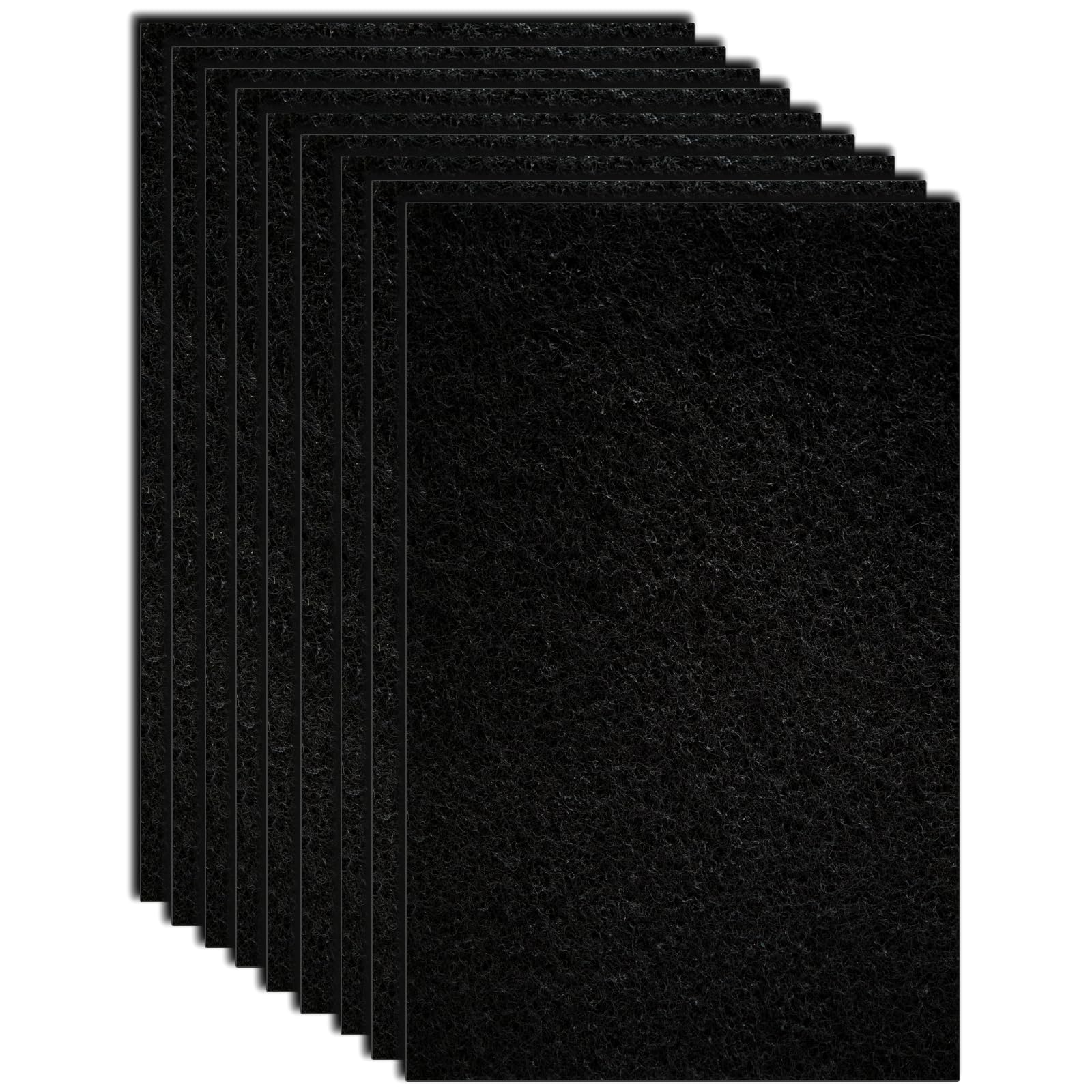 Meduwedu [9-Pack] 4.5' X 6.5' Carbon Filter Pads For Covered Cat Litter Boxes - Odor Control Replacement Liners For Enclosed L