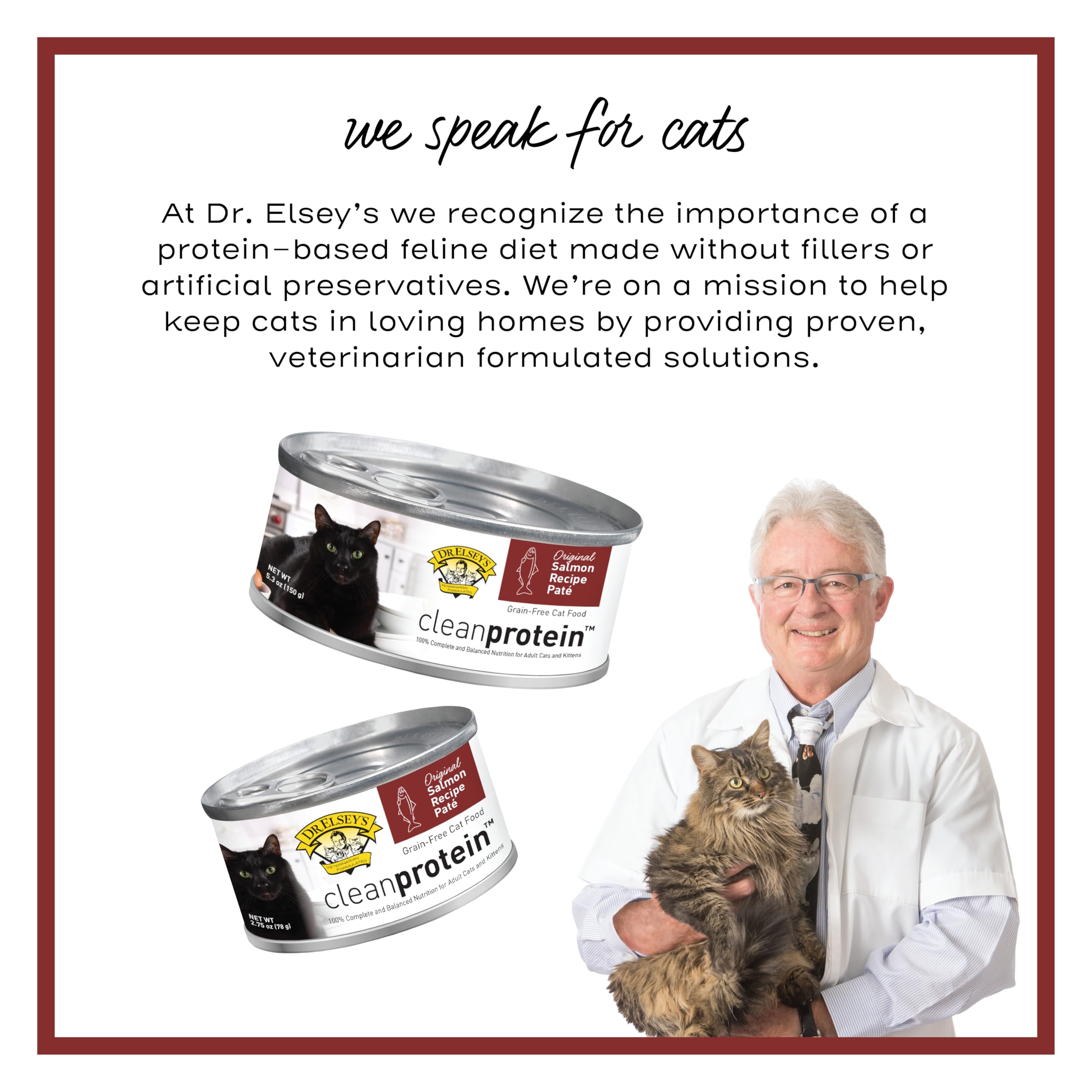 Dr. Elseys cleanprotein Original Salmon Recipe Wet Cat Food 5.3 oz (Pack of 24)