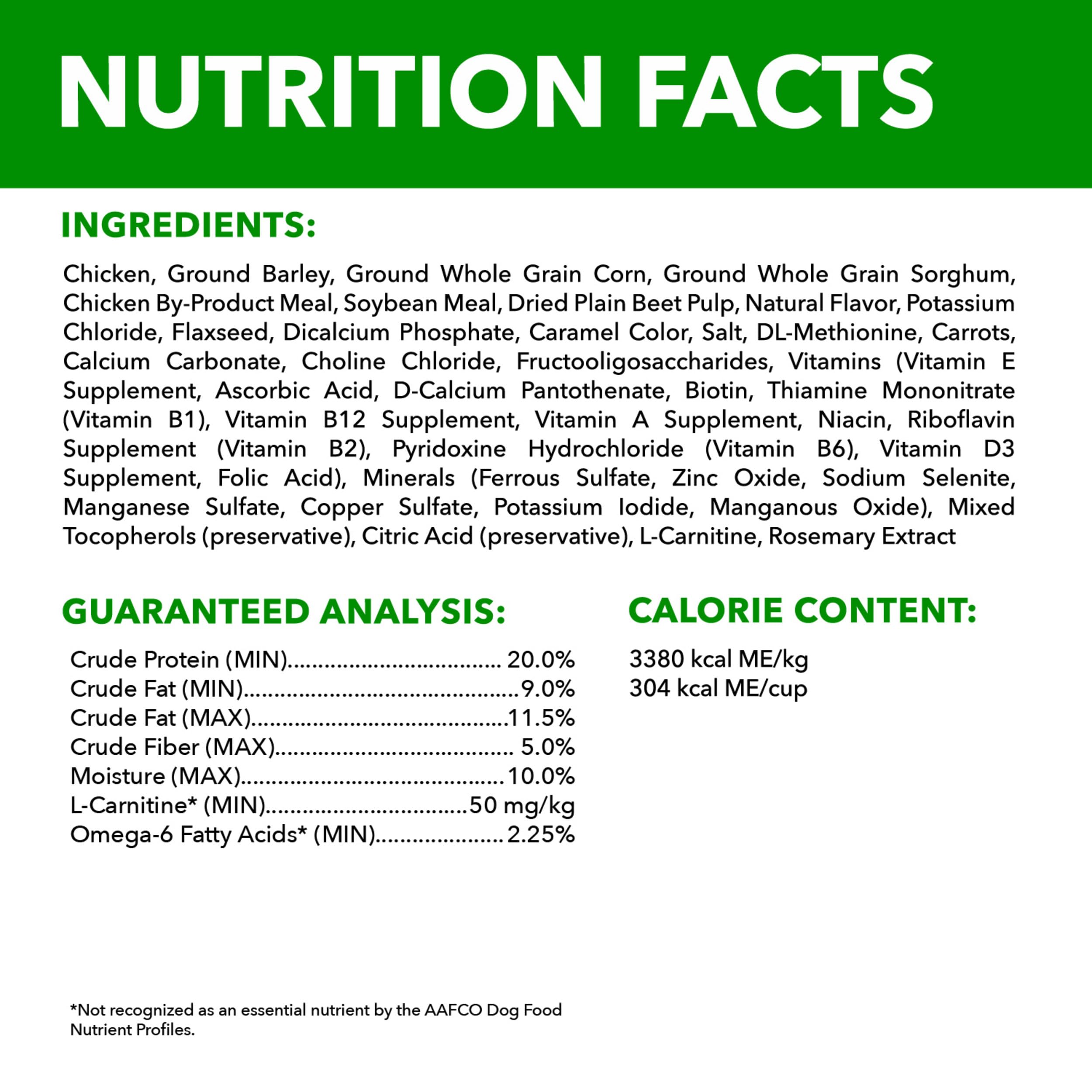 IAMS Adult Healthy Weight Control Dry Dog Food with Real Chicken, 7 lb. Bag