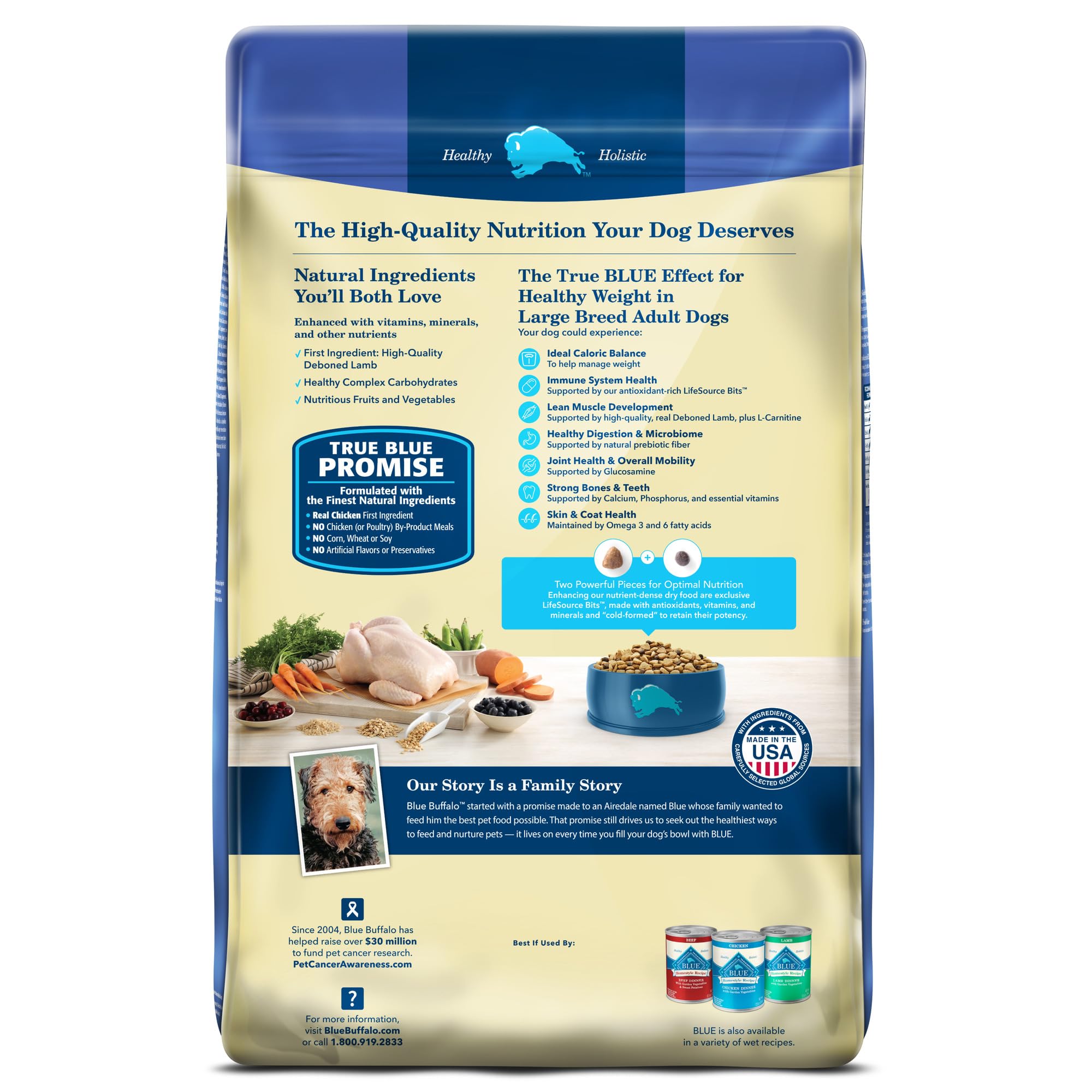 Blue Buffalo Life Protection Formula Healthy Weight Large Breed Adult Dry Dog Food for Weight Control, Made with Natural Ingredi