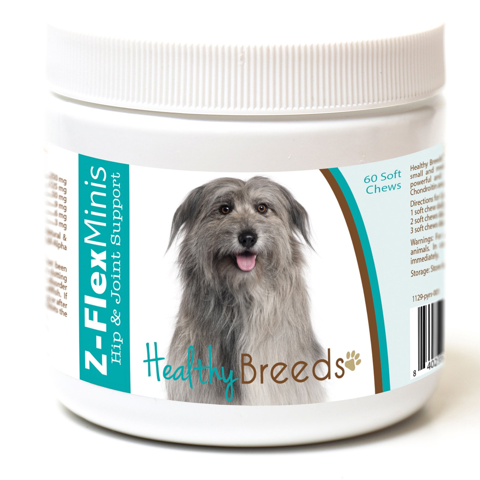 Healthy Breeds Pyrenean Shepherd Z-Flex Minis Hip and Joint Support Soft Chews 60 Count
