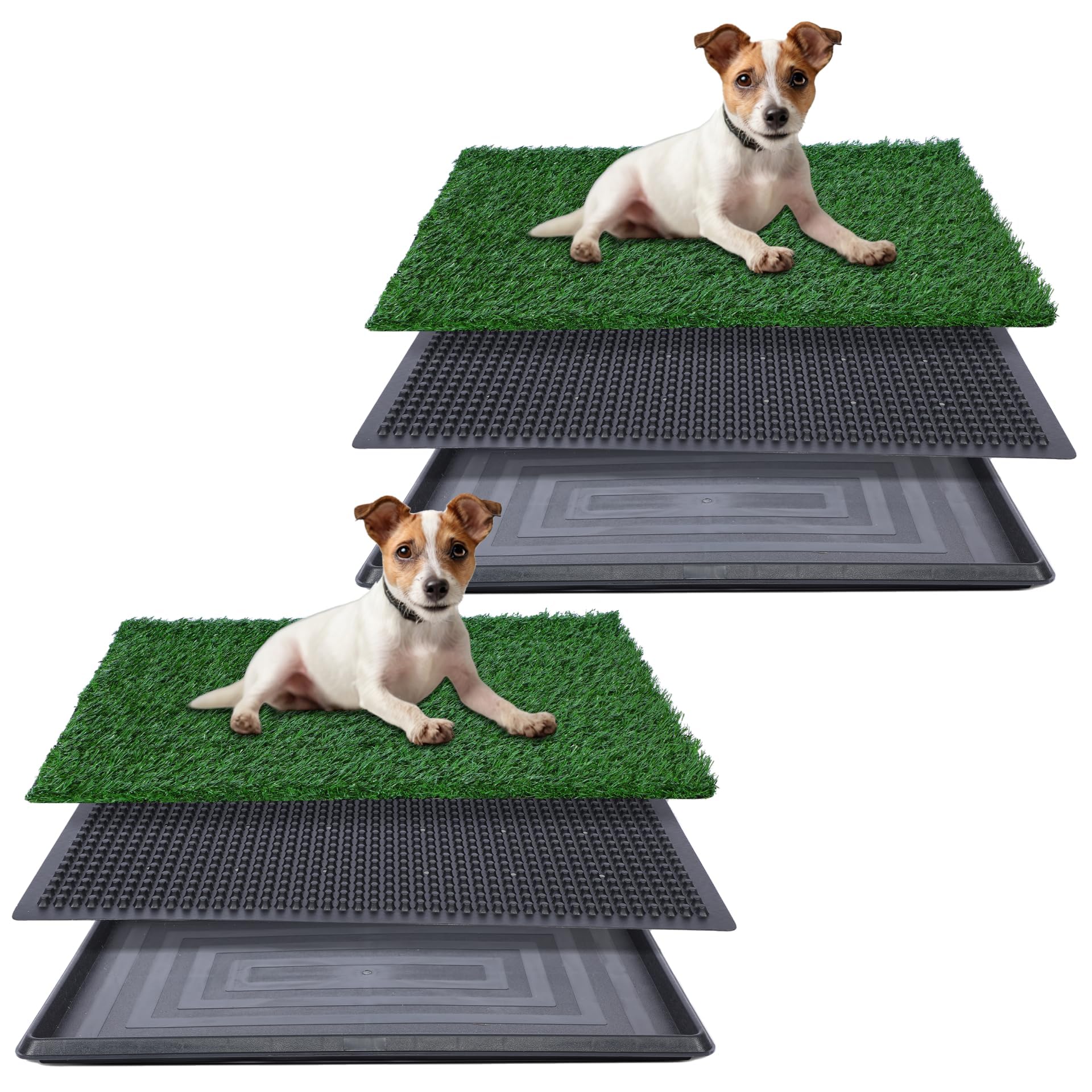 Artificial Grass for Dog Potty - 20x25 inch,Strong Absorbency Grass Pad, Dog Grass Pad with Tray, Dog Potty Training Pad, Dog Li
