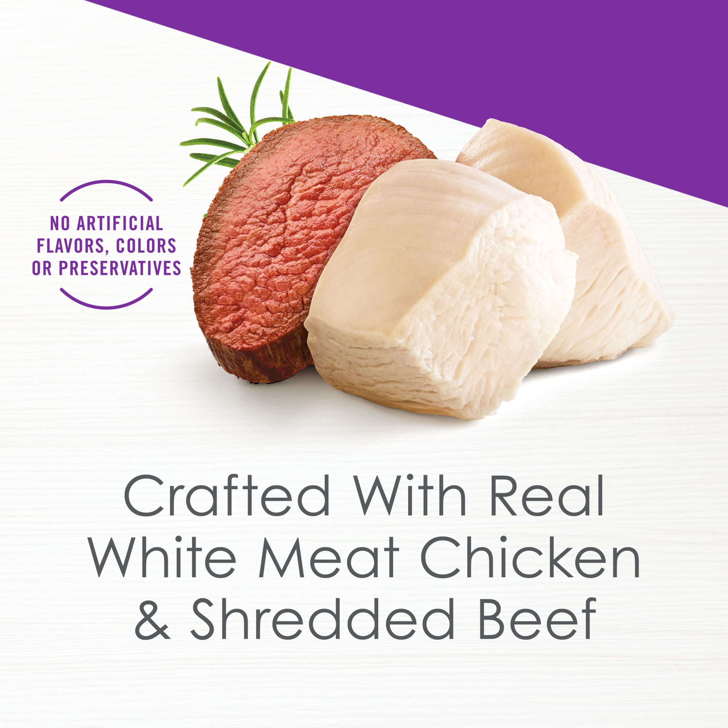 Purina Fancy Feast Appetizers Lickable Grain Free Cat Food Topper White Meat Chicken and Shredded Beef Appetizer - (Pack of 10)